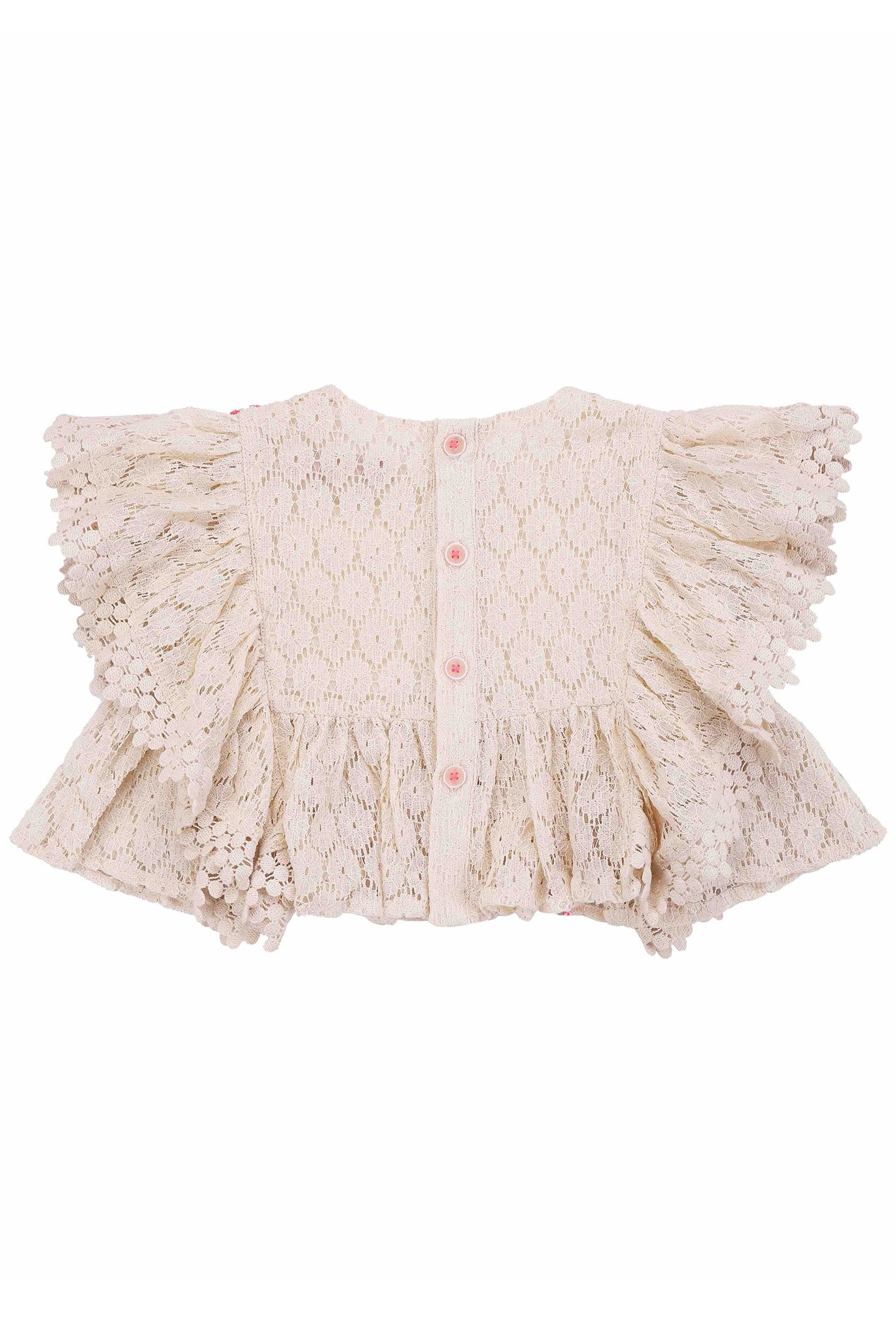 TOP PAOLA CREAM FLOWER LACE 3