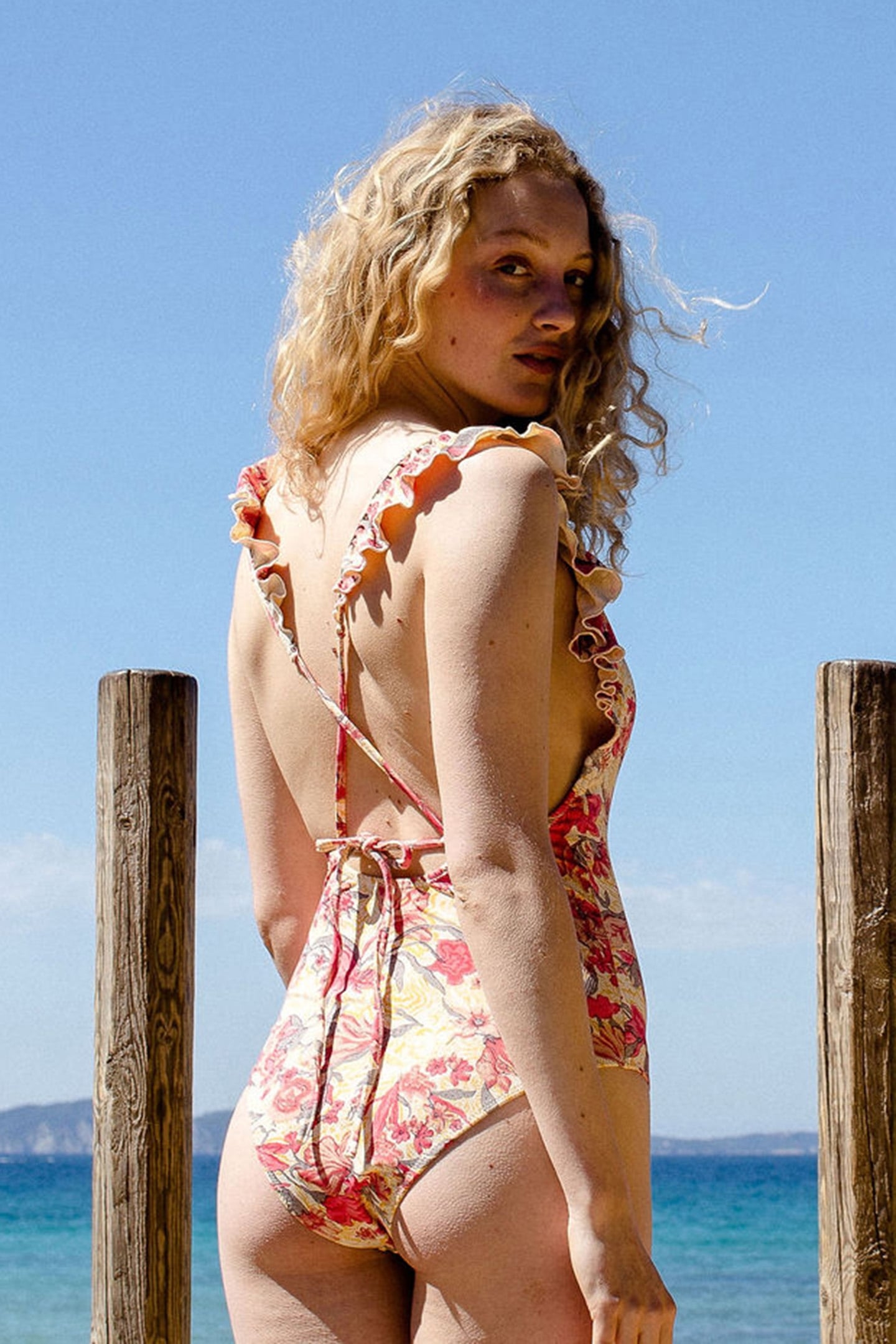 BATHING SUIT REVA PINK FLOWERS 7