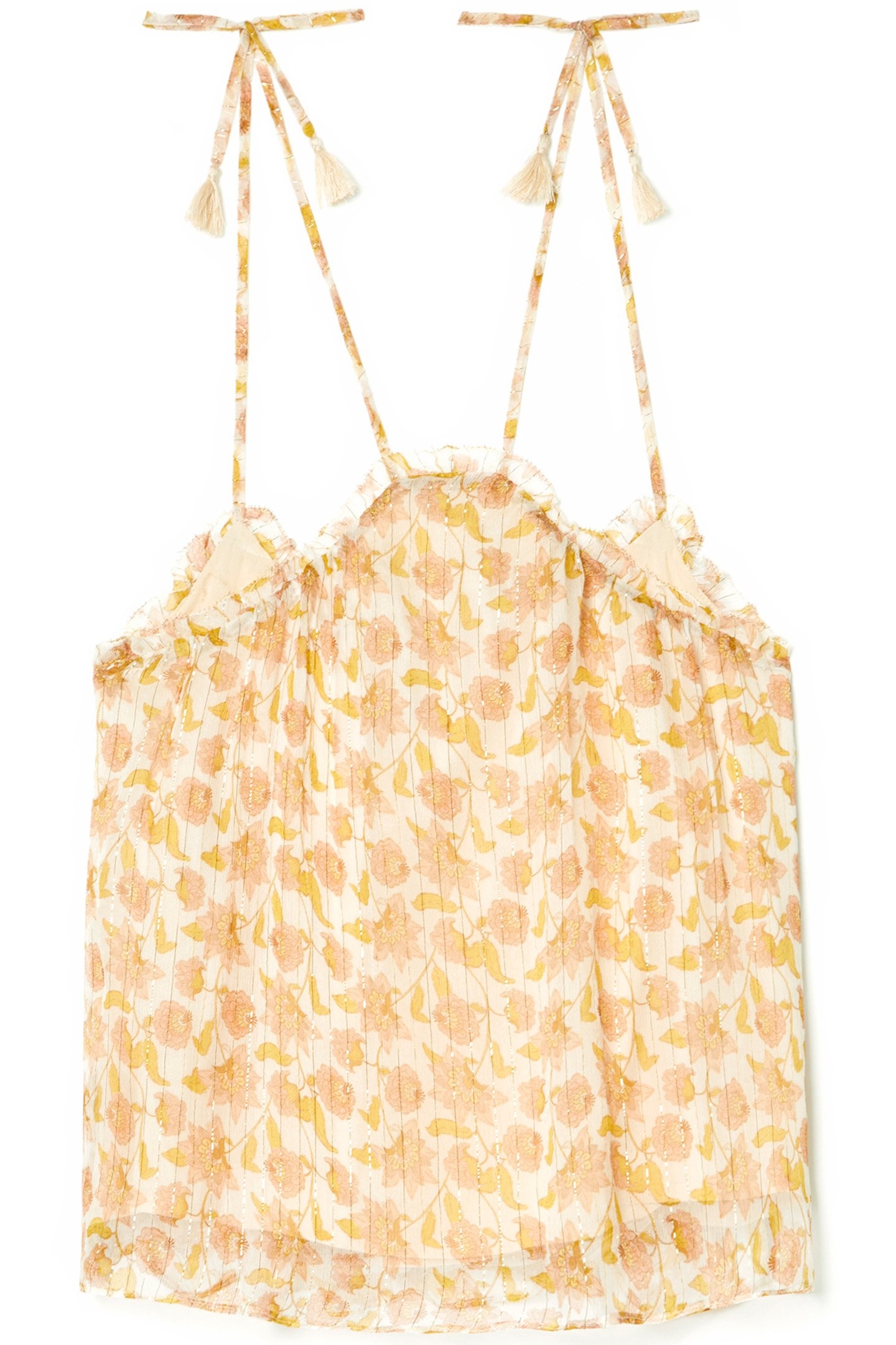 TOP LEGRA BLUSH FLOWERS LUREX 2