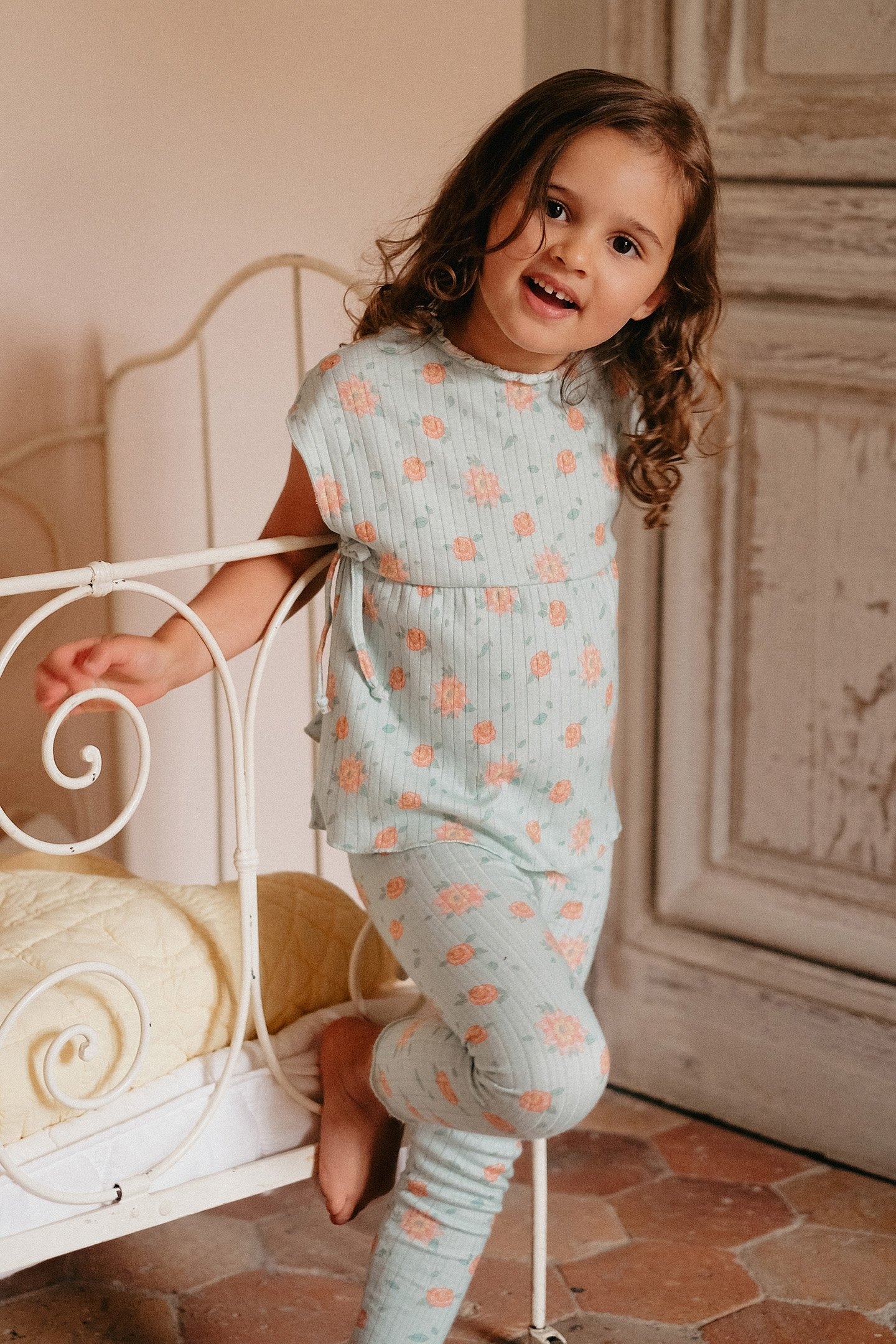 LEGGINGS ANANDOU VINTAGE BLUE FLOWERS 3