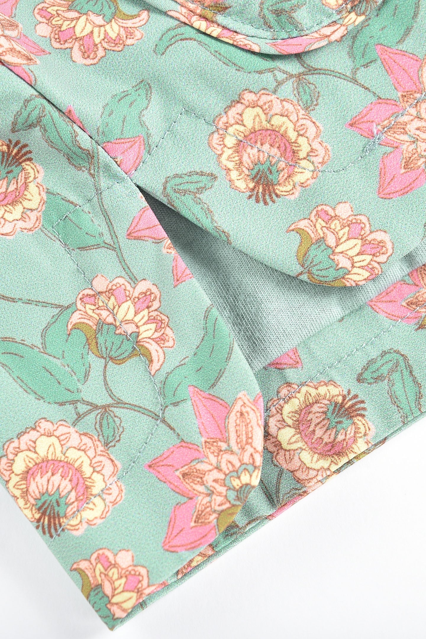 RAINCOAT MANOUKIA TURQUOISE FLOWERS 7