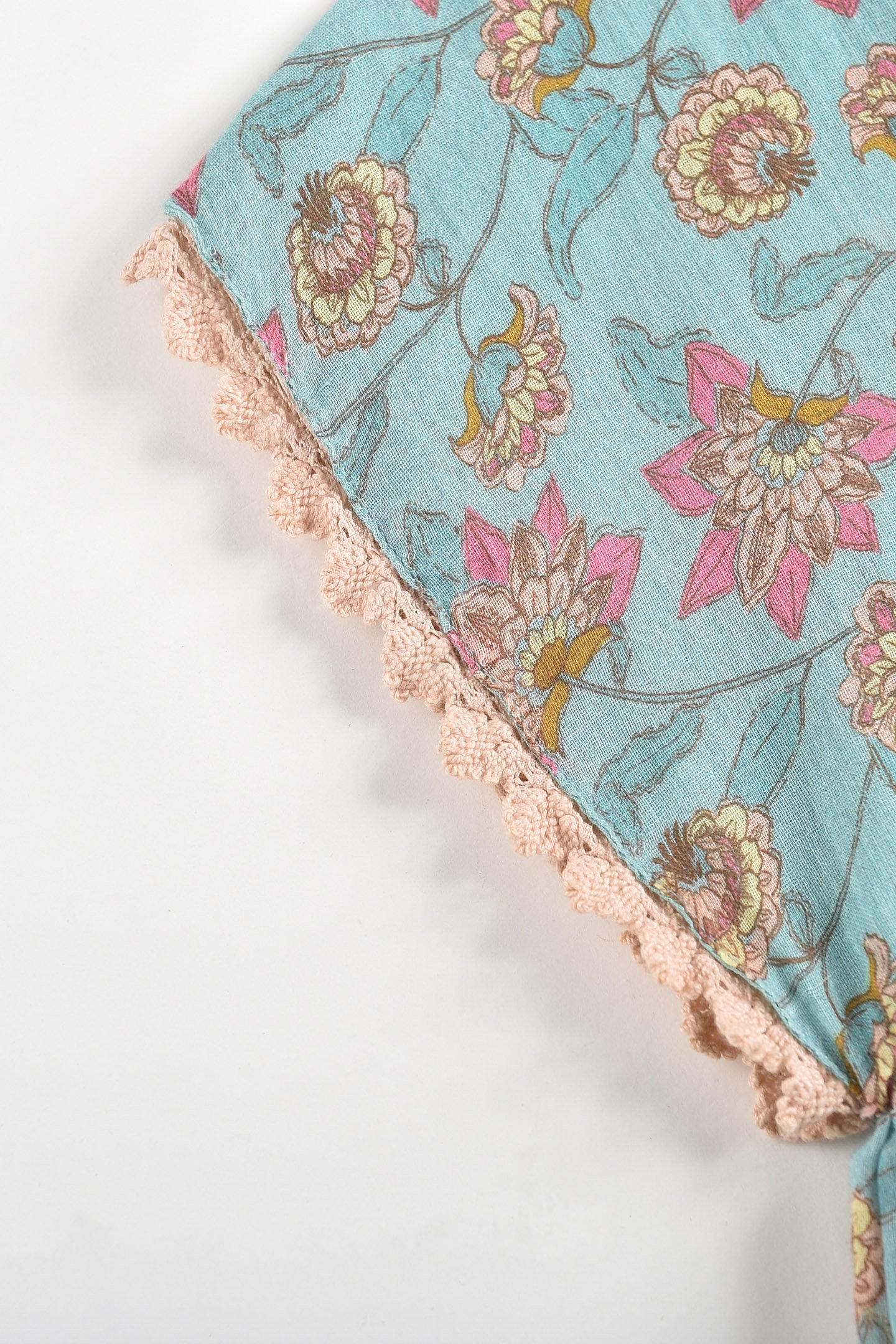 DRESS TAPALPA TURQUOISE FLOWERS 6