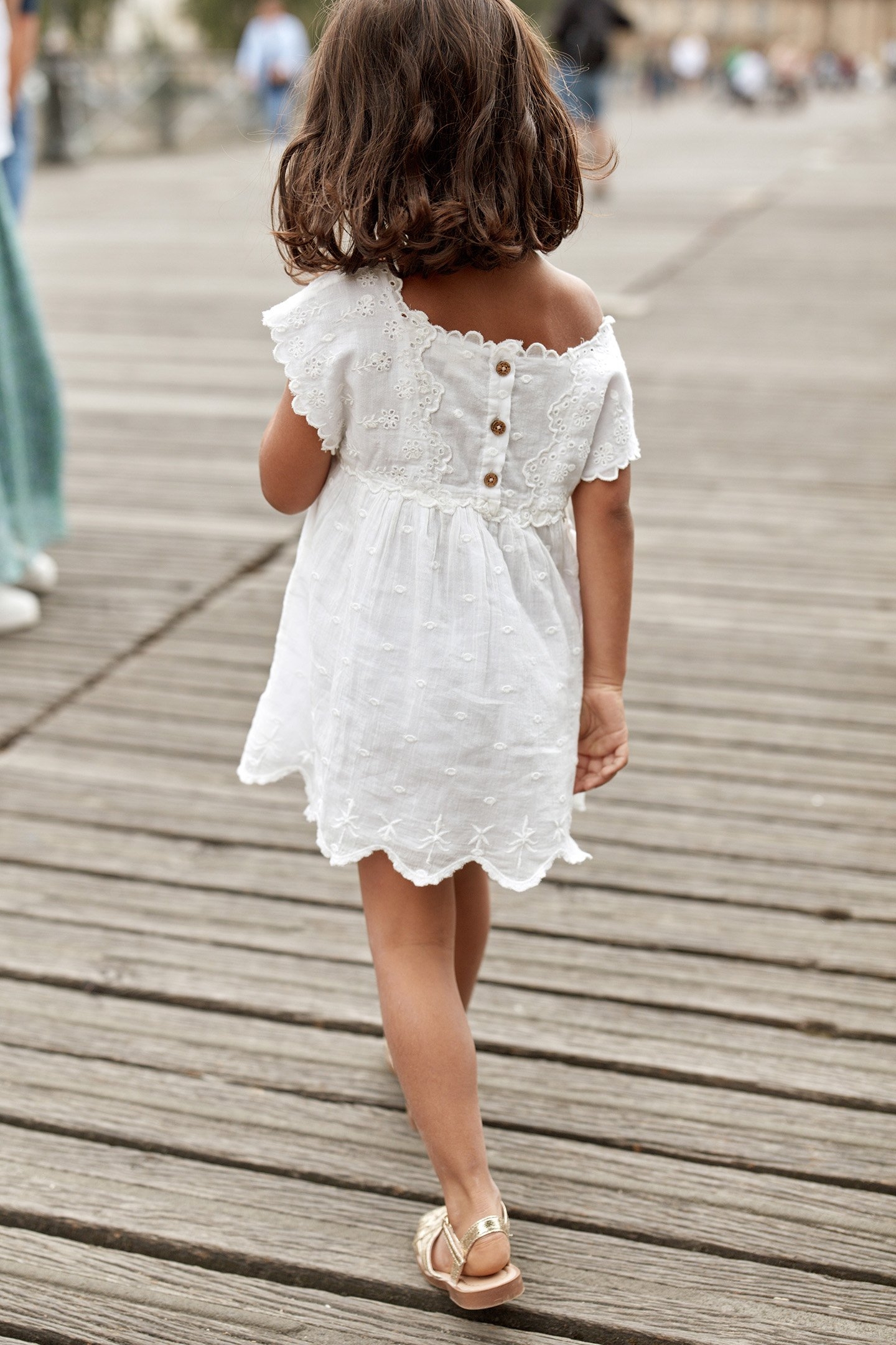 DRESS LEILANI OFF-WHITE PLUMETIS 2