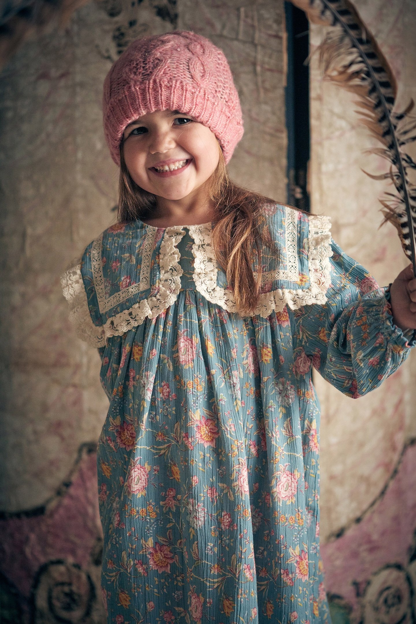 DRESS ARINOLA BLUE ROSA DAMASCENA 3