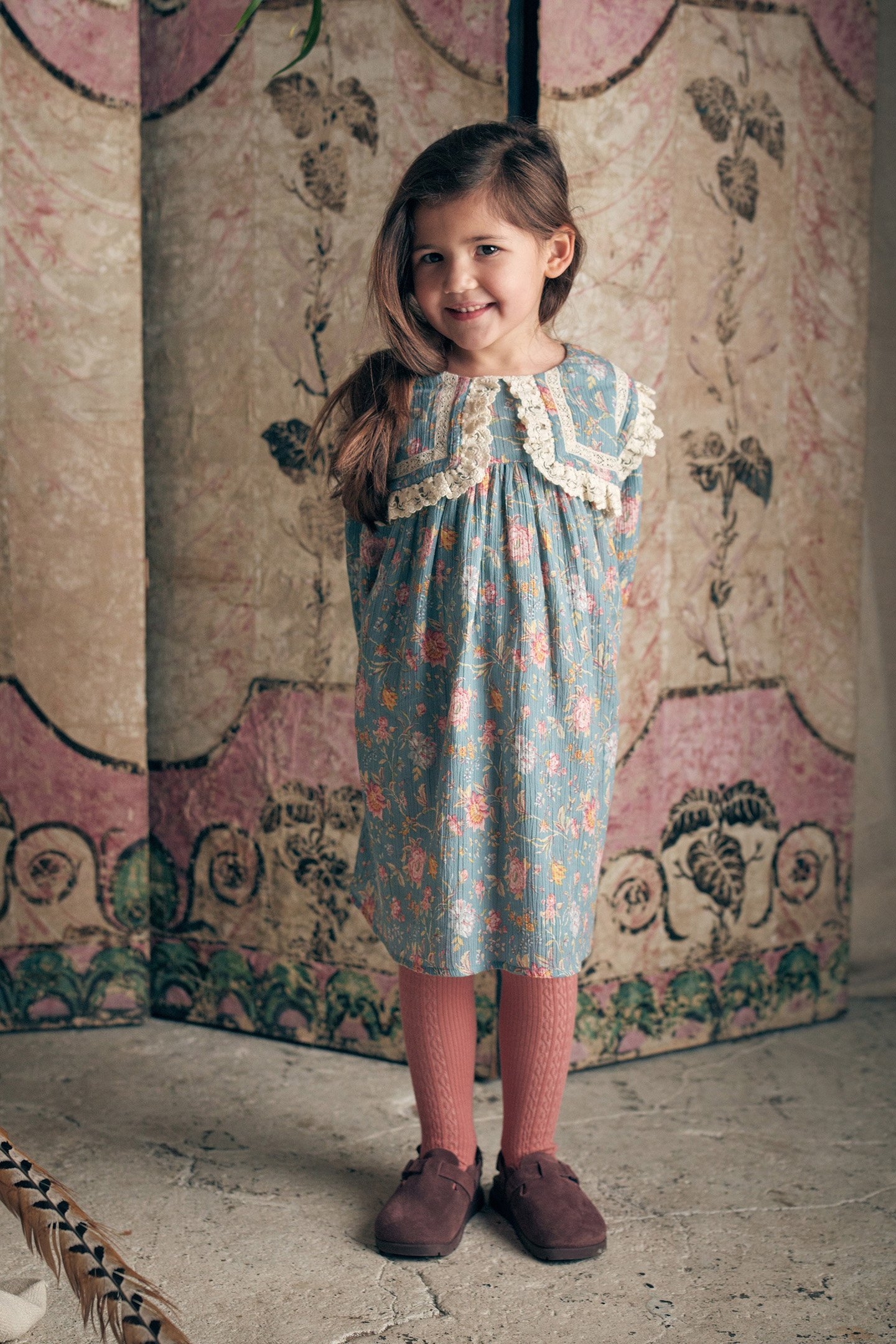 DRESS ARINOLA BLUE ROSA DAMASCENA 1