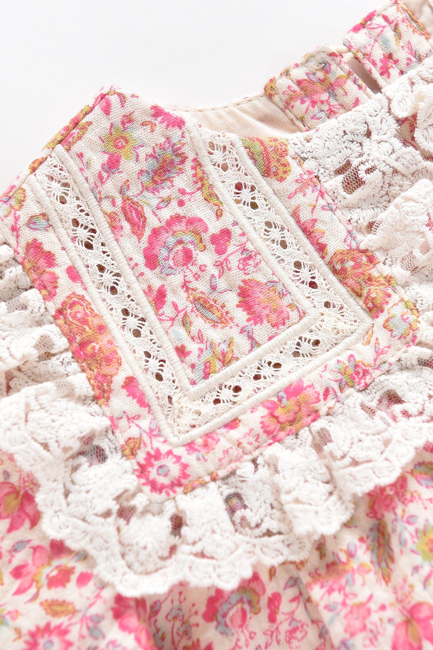 DRESS ARINOLA CREAM FLOWER FIELDS 3