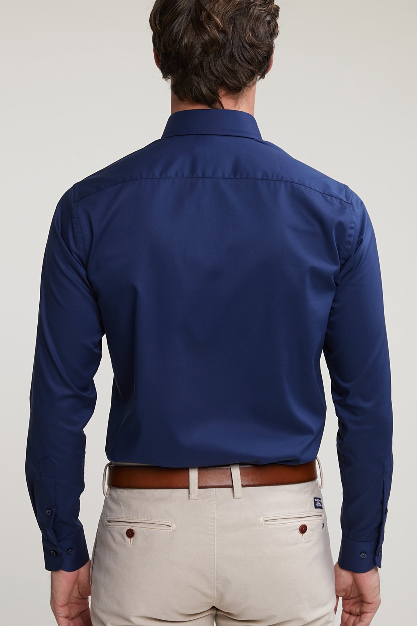 CUSTOM FIT UNI COTTON STRETCH SHIRT BLUE 2