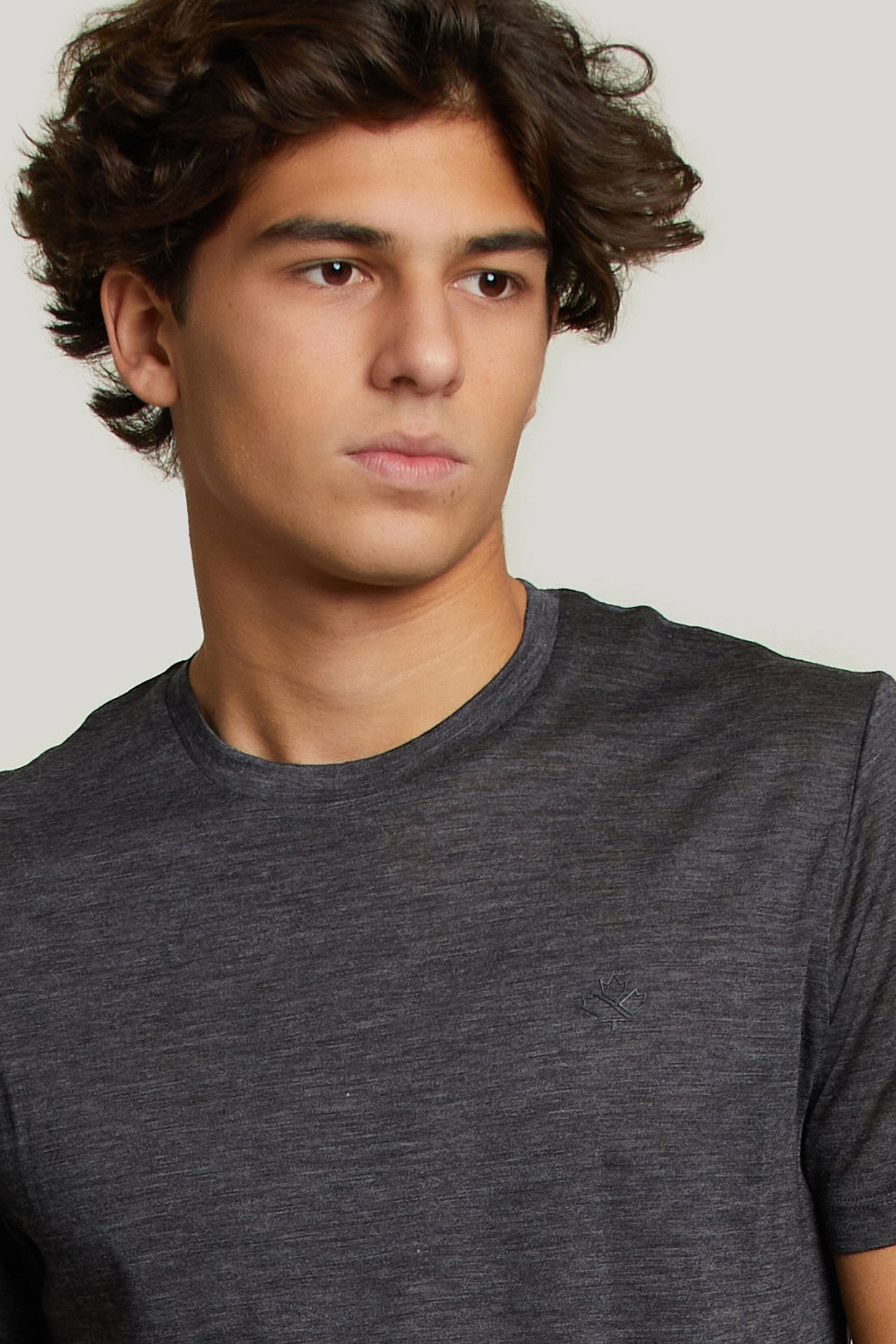 SLIM FIT VIRGIN WOOL T-SHIRT GREY 4