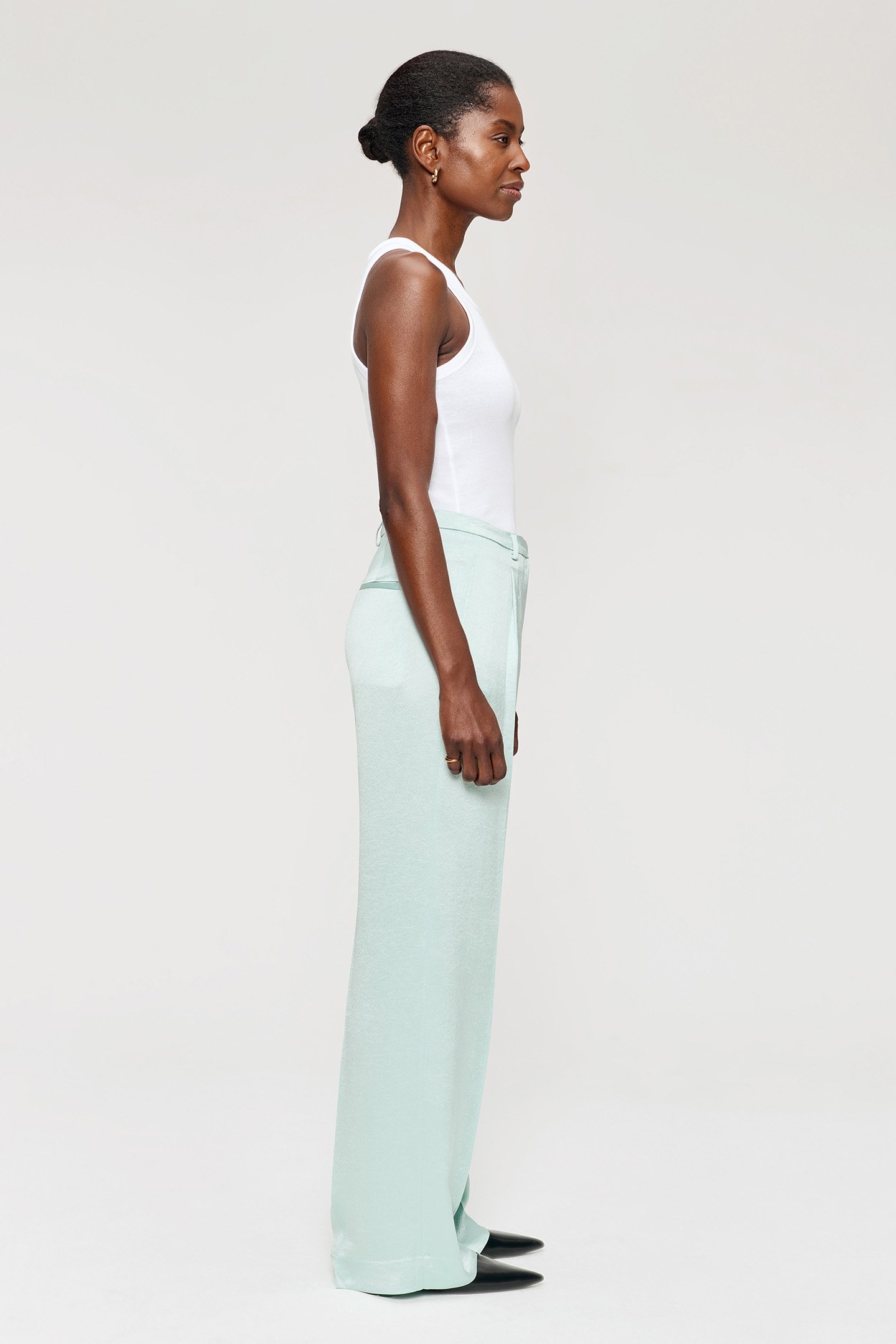 SATIN WIDE LEG PANTS ICE 3