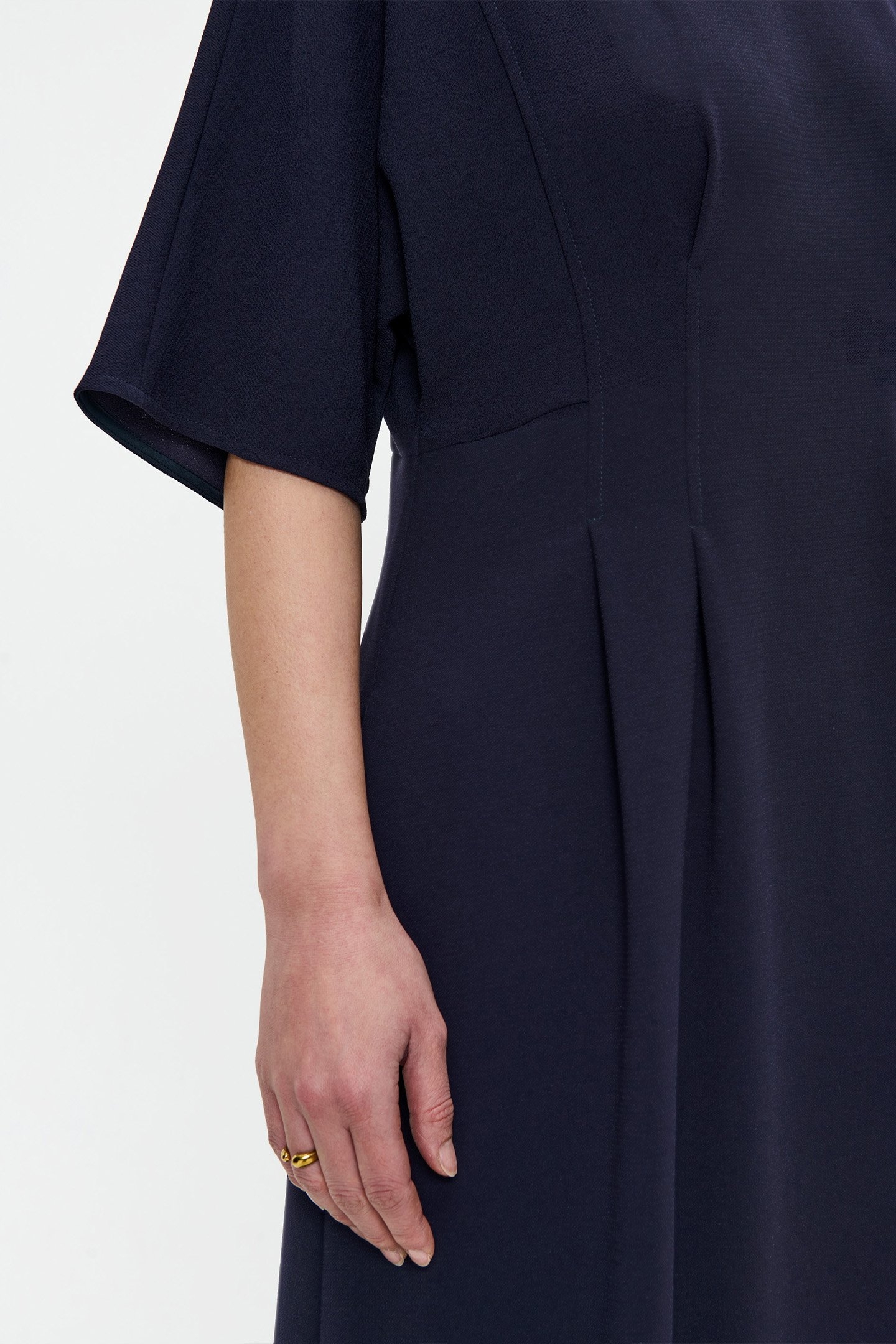 FLOWY WAISTED DRESS MIDNIGHT BLUE 4