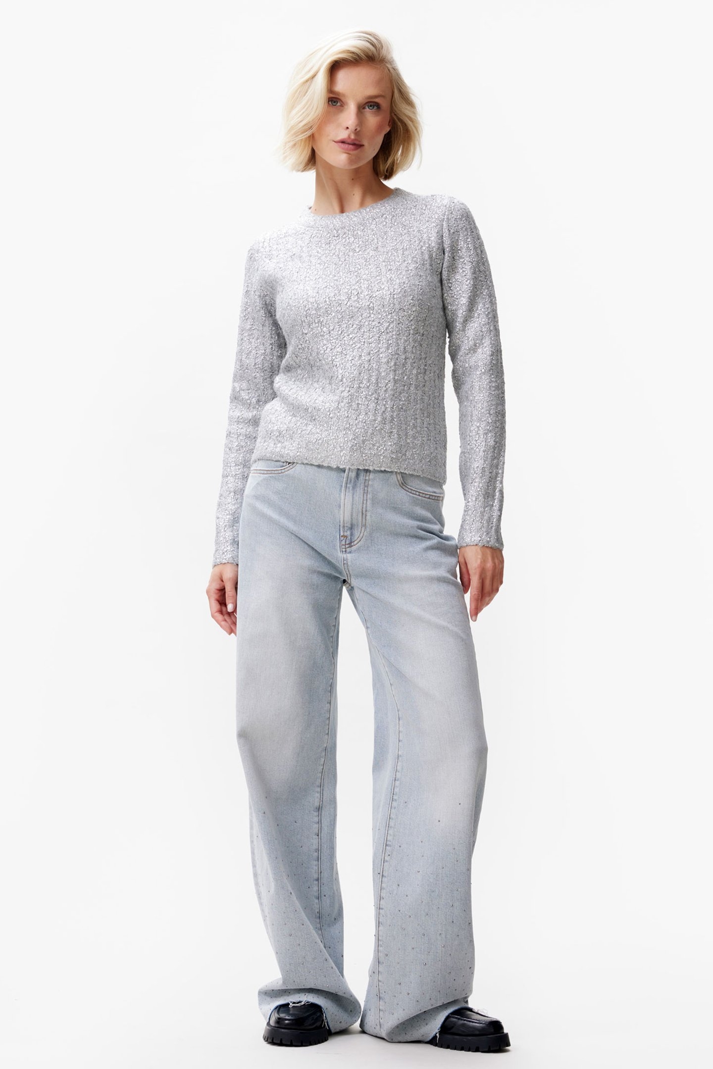 SILVER COATED KNIT SILVER 1