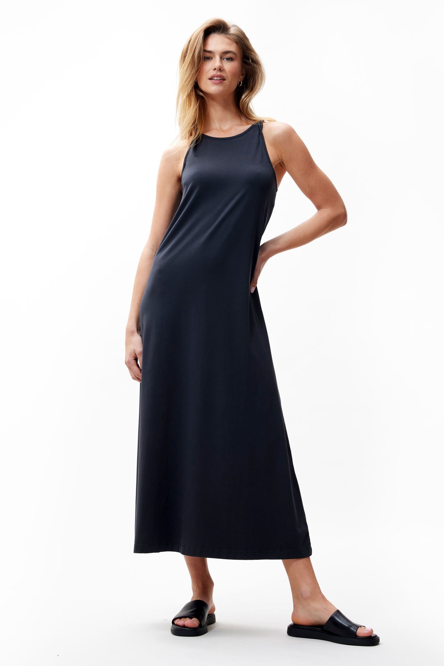 JERSEY DRESS CARBON 1