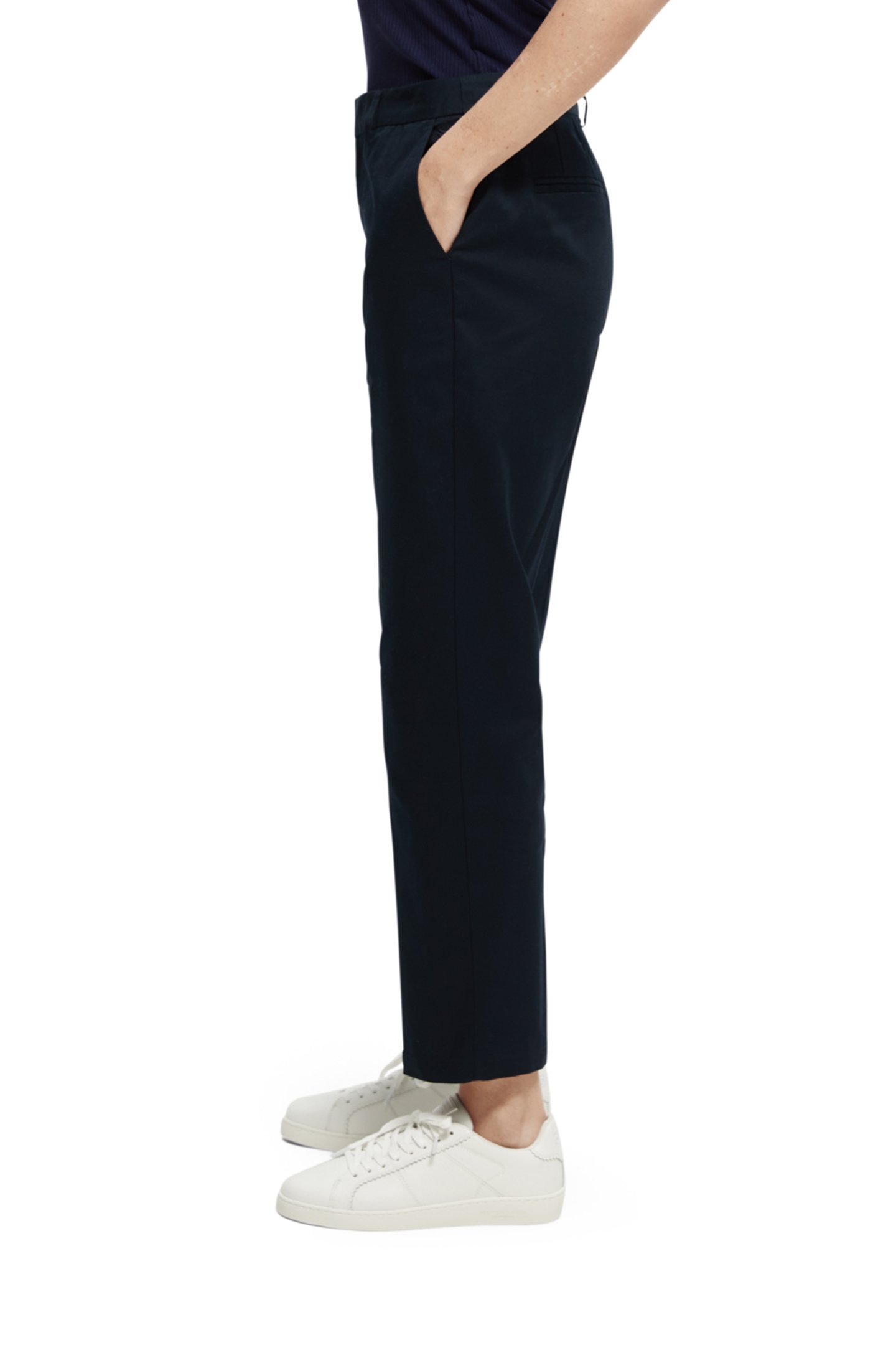 ABOTT - MID RISE TAPERED CHINO IN ORGANIC COTTON NIGHT 5