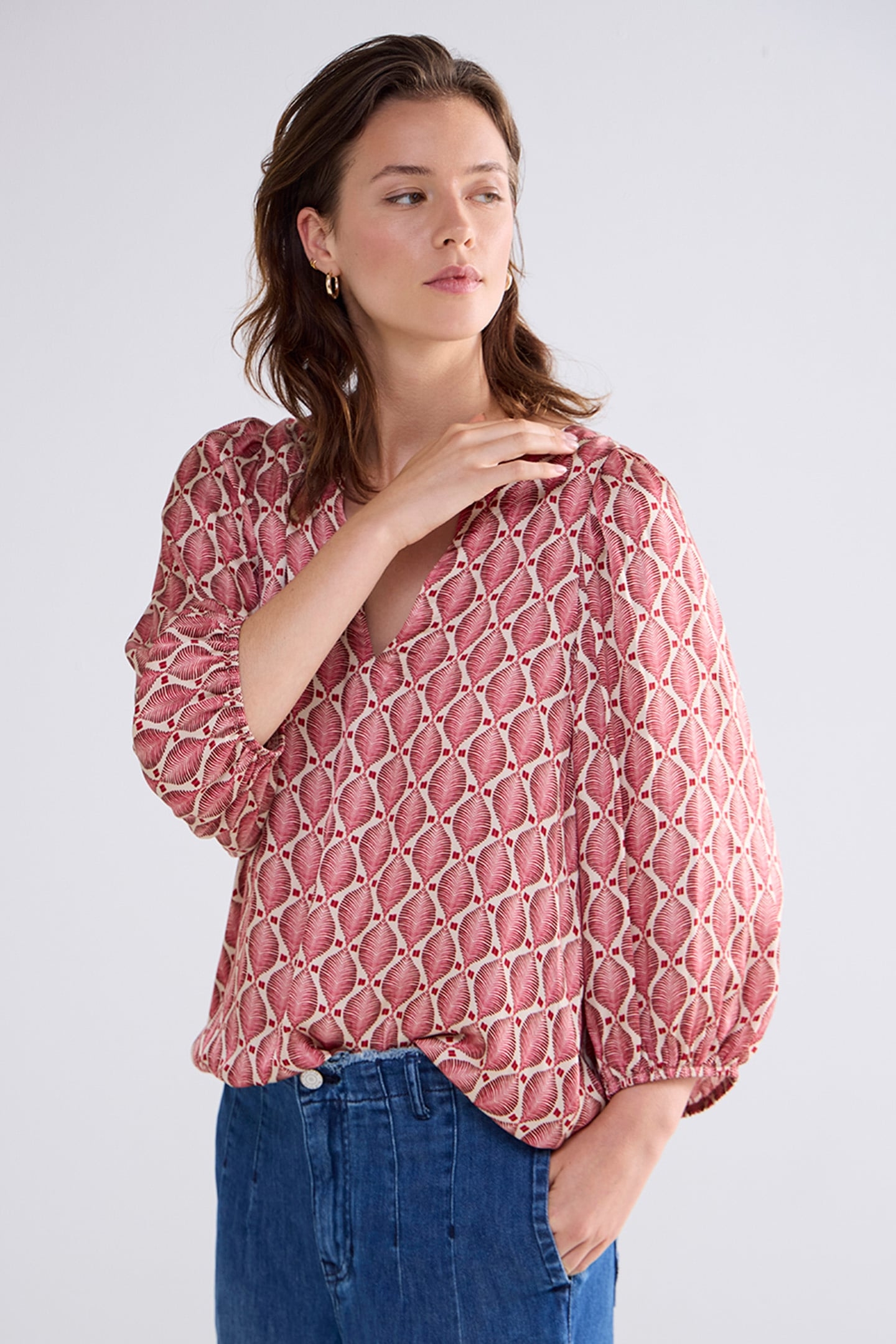 TOP ALLOVER PRINT TRUE RED 1