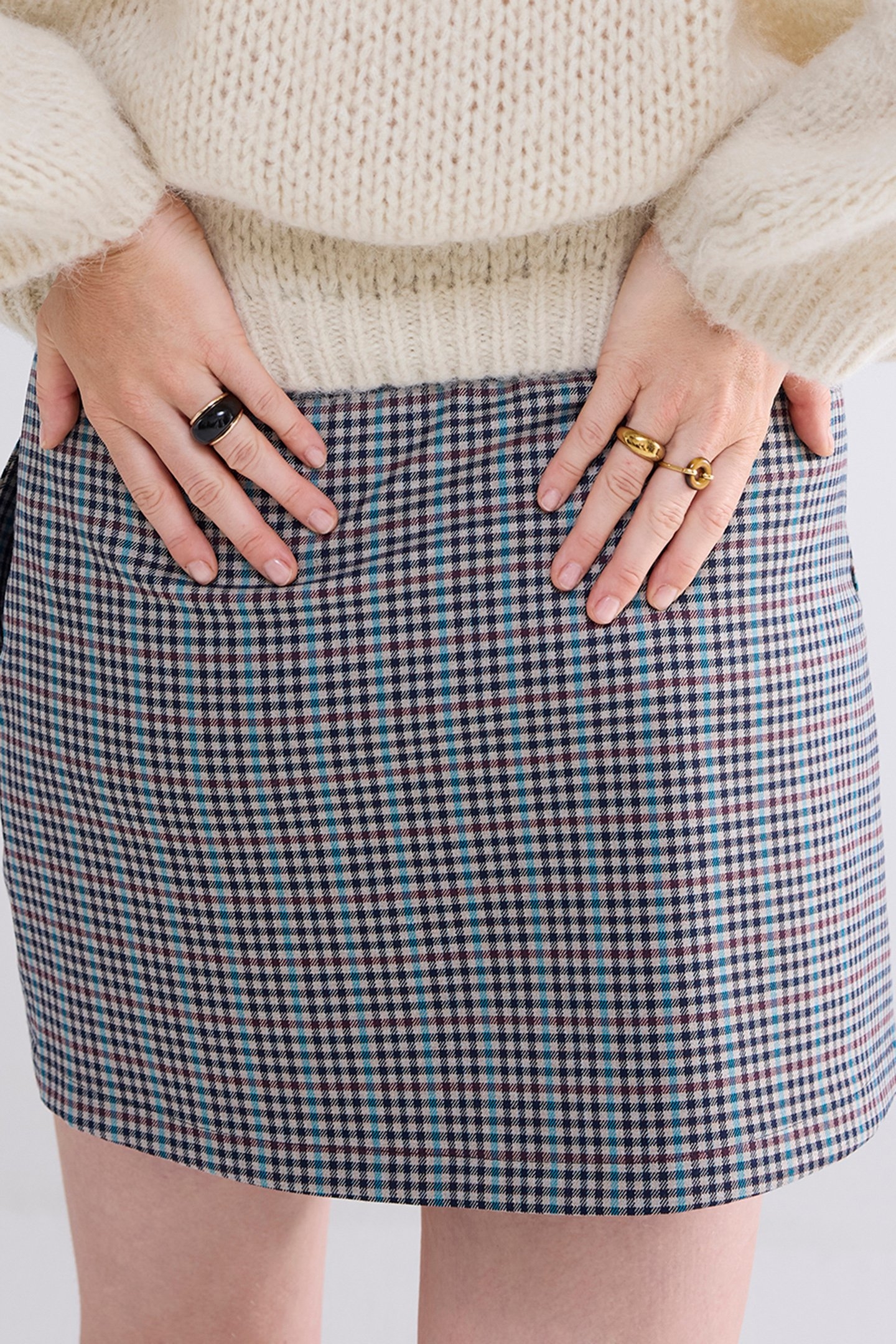 SKIRT MULTI COLOUR CHECK MULTICOLOUR 4