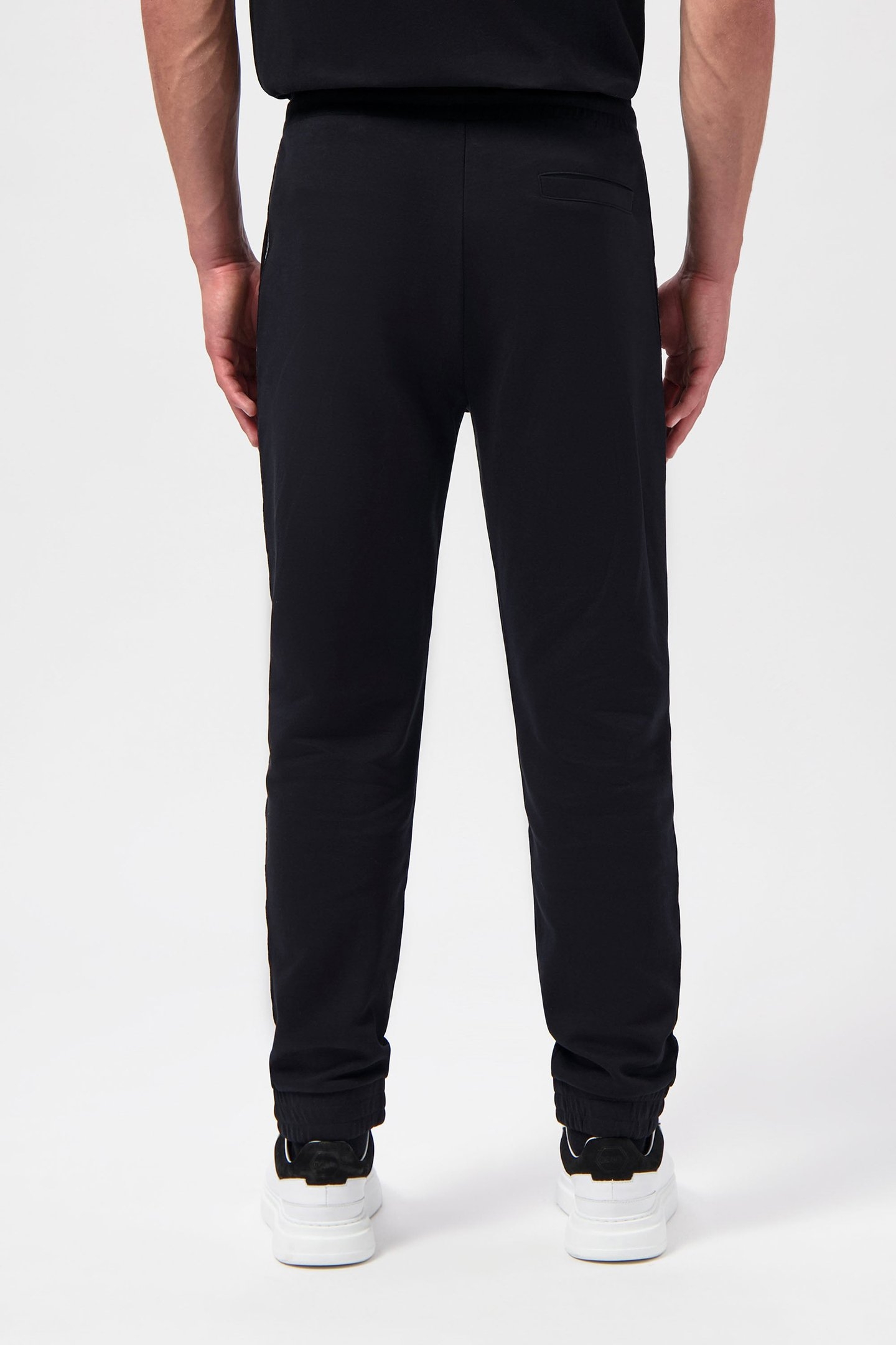 BALR. MONOGRAM TAPE REGULAR FIT TRACK PANTS JET BLACK 2