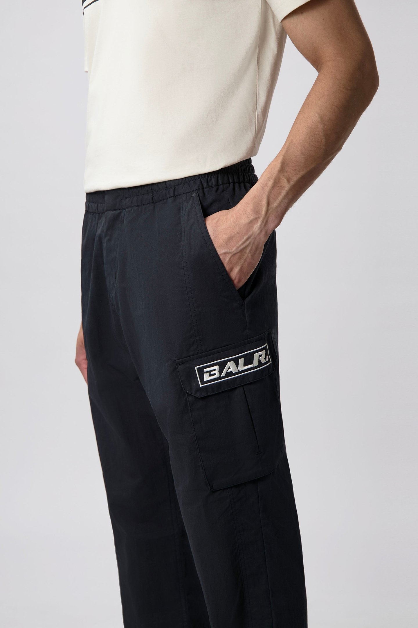 THE CLUB REGULAR STRAIGHT FIT CARGO PANTS JET BLACK 4