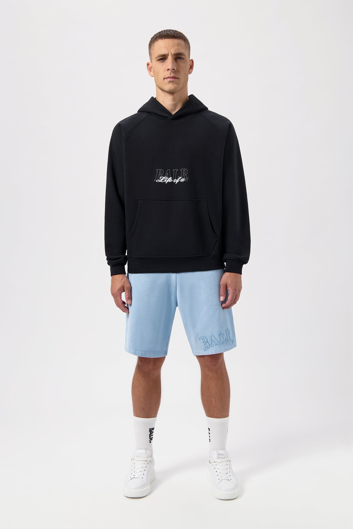 SCRIPT RELAXED FIT HOODIE JET BLACK 2