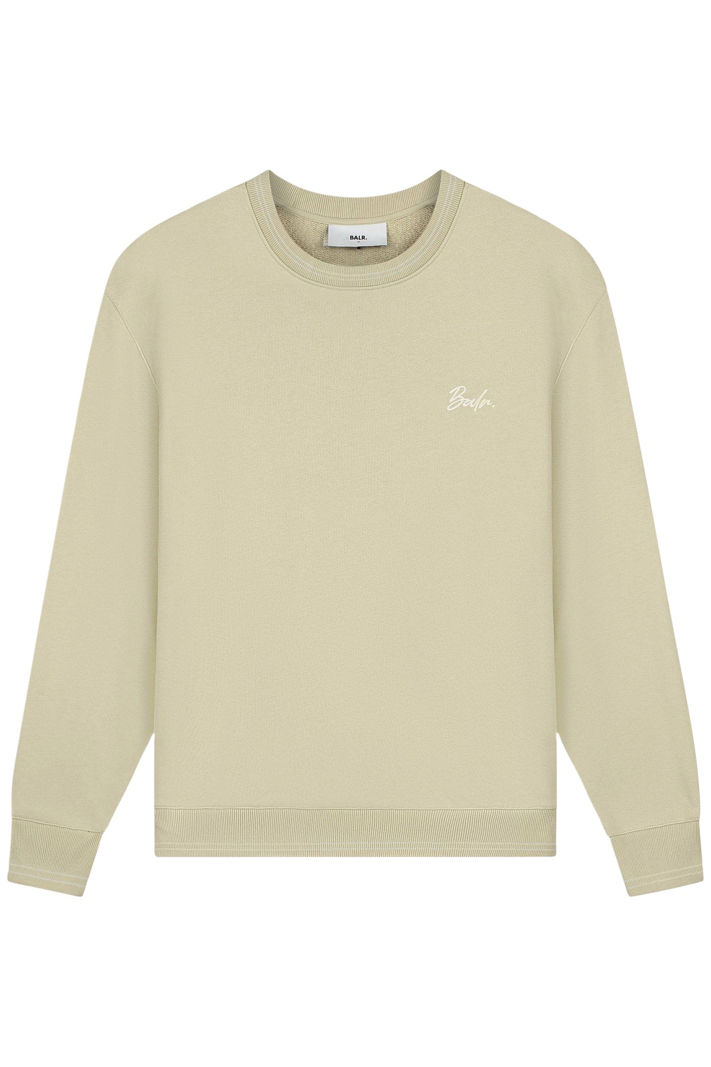 TAPE SCRIPT CREWNECK FEATHER BEIGE 3