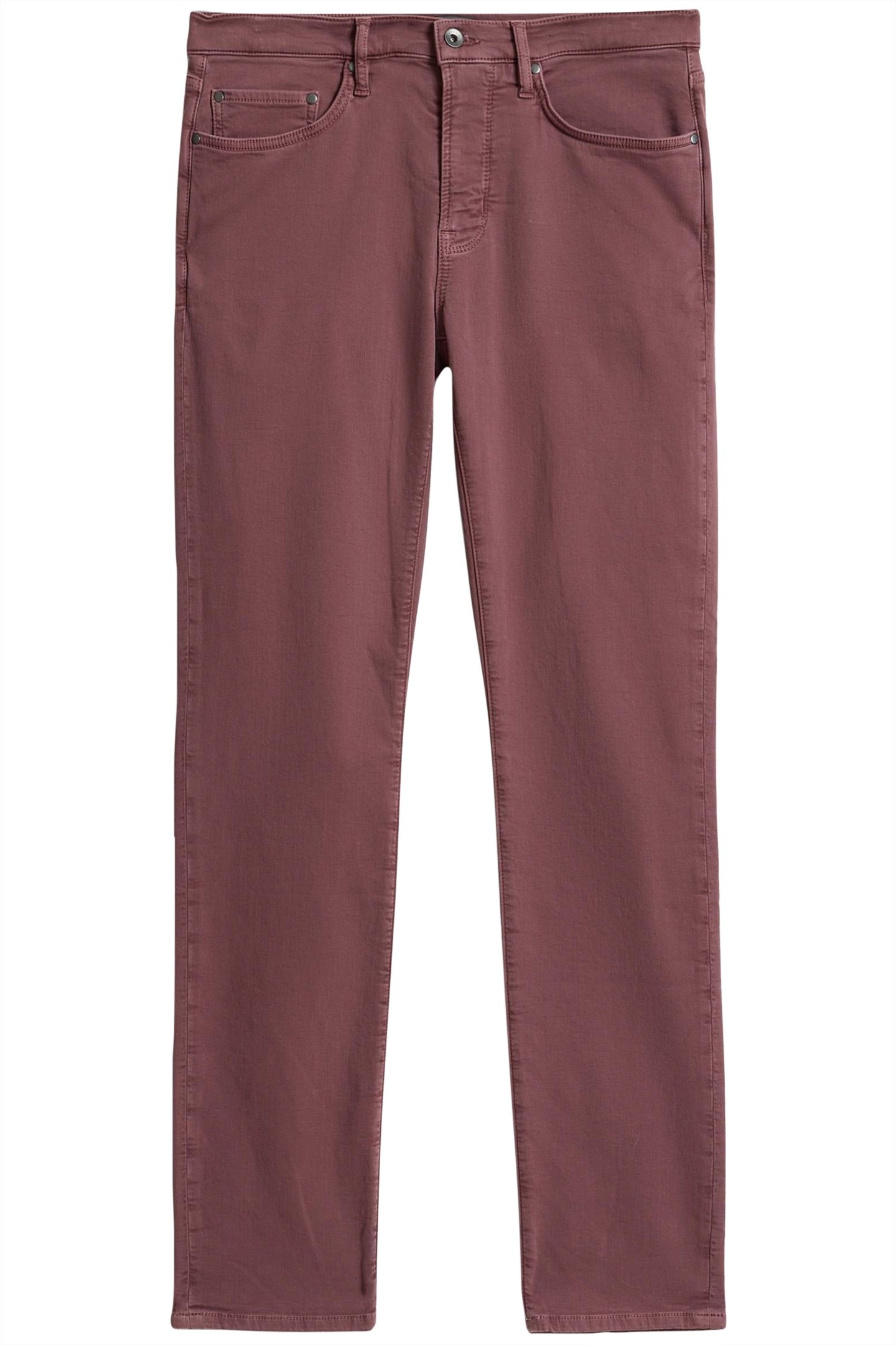 SLIM FIT WINTER GARMENT DYED DENIM OXBLOOD 2