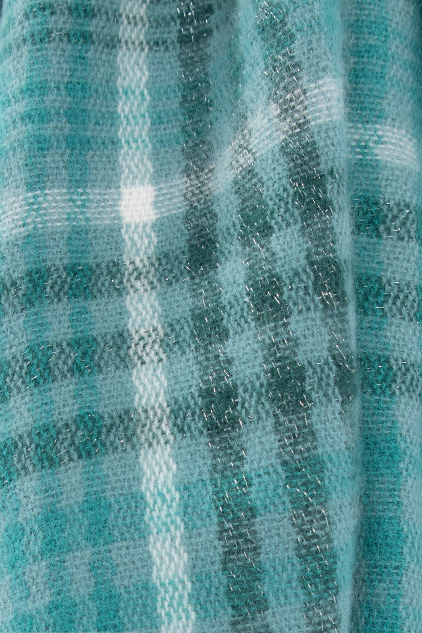 ABENE - CELADON SCARF WITH LUREX CHECK PATTERN 3