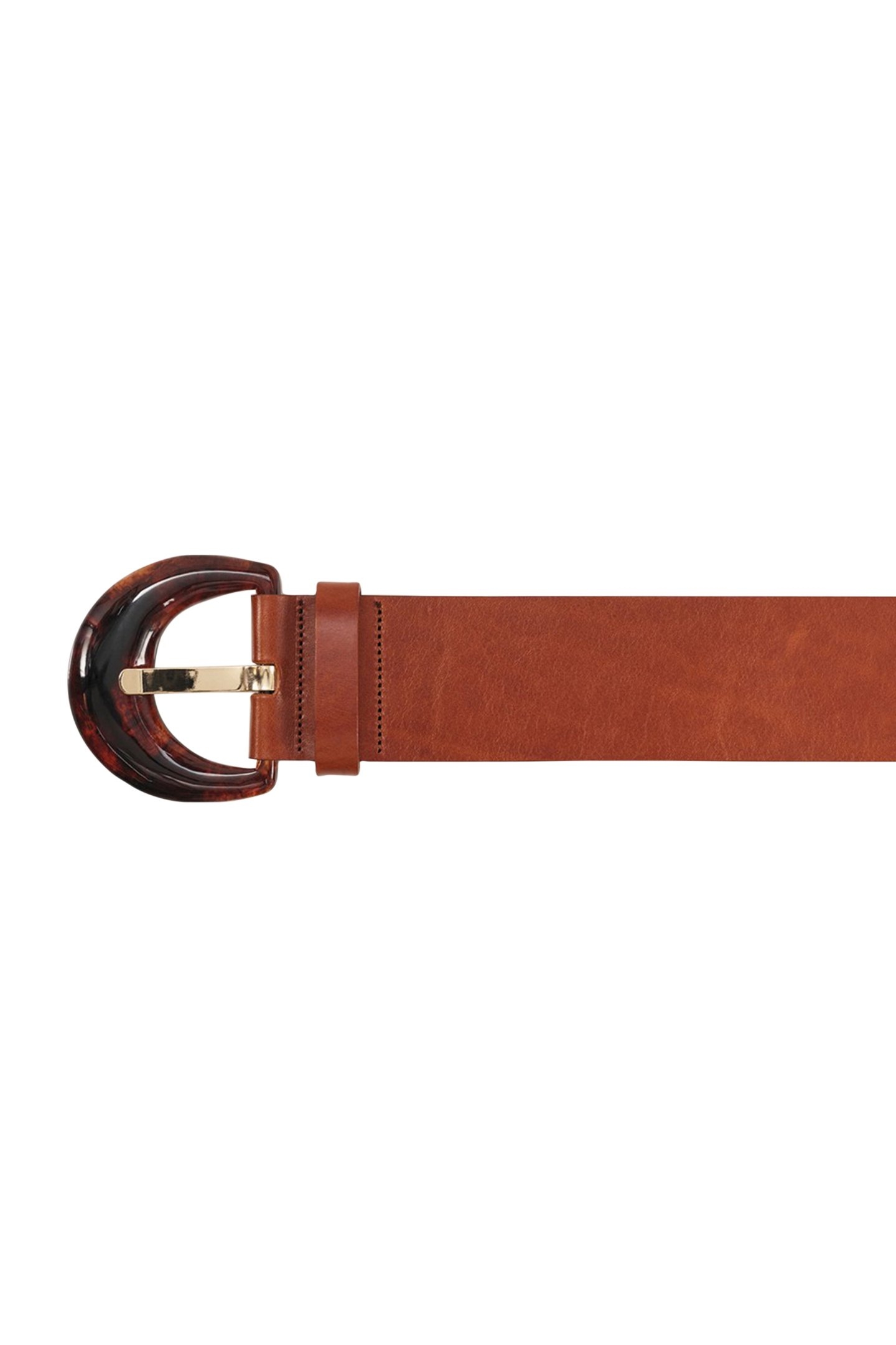 ALIA - WIDE TOFFEE-COLORED SMOOTH LEATHER BELT WITH DECORATI 3
