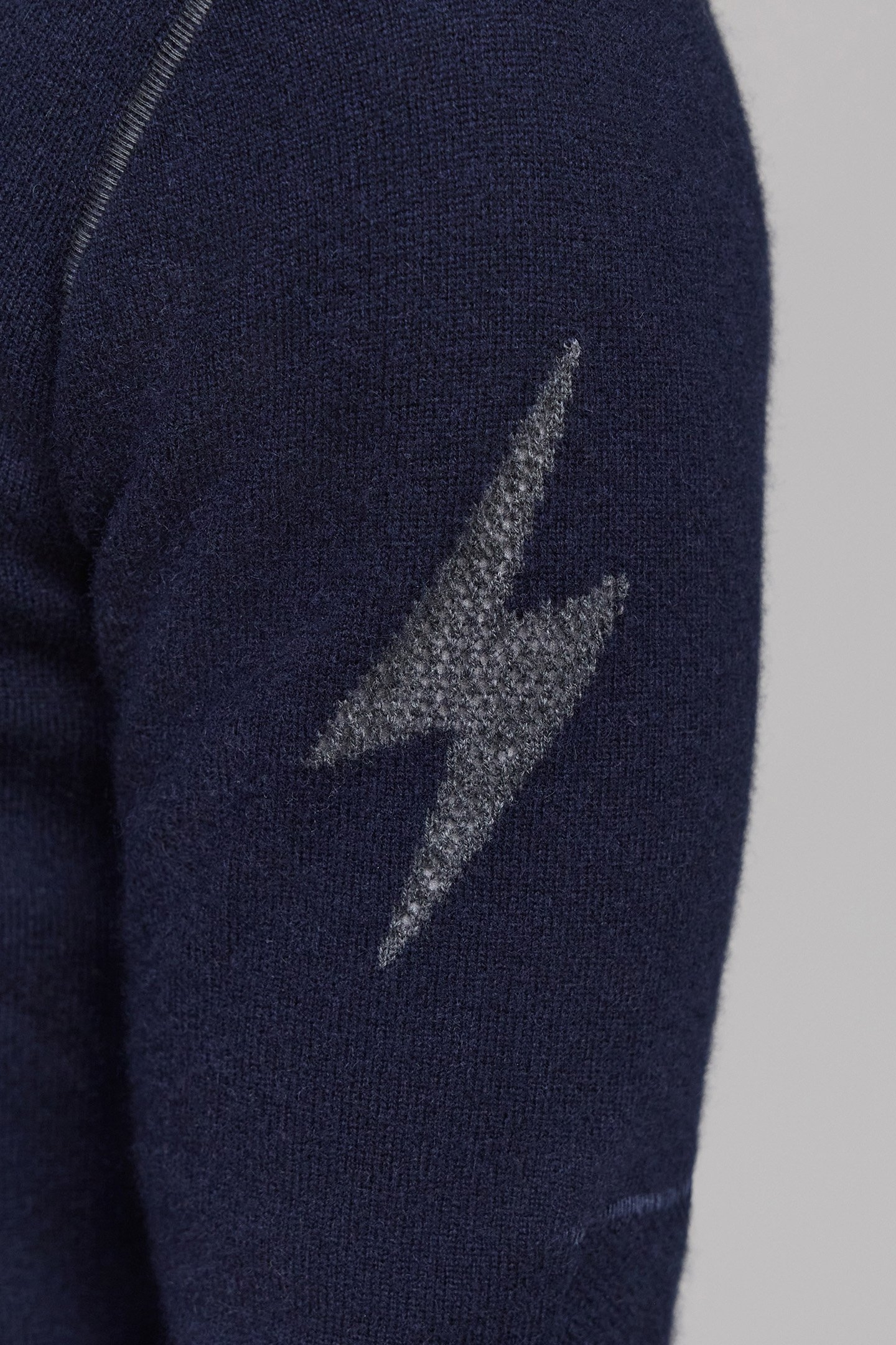 NAVY PURE CASHMERE V_NECK SWEATER 5