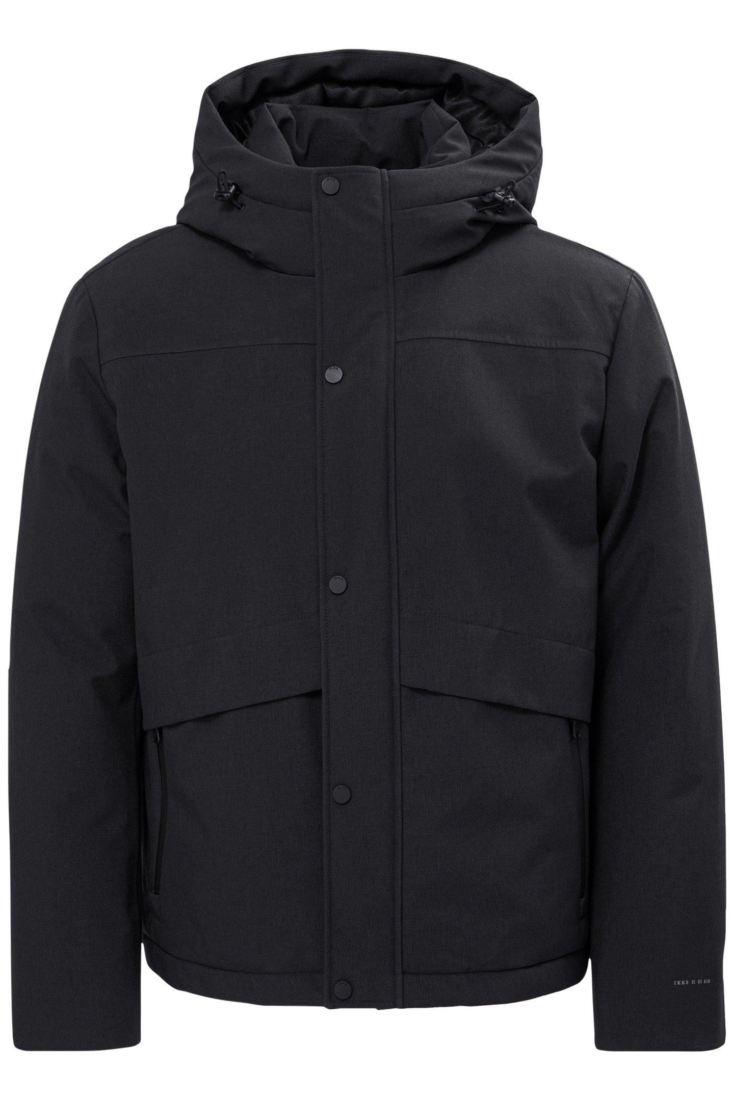 BLACK NYLON WATERPROOF BREATHABLE PADDED JACKET 4