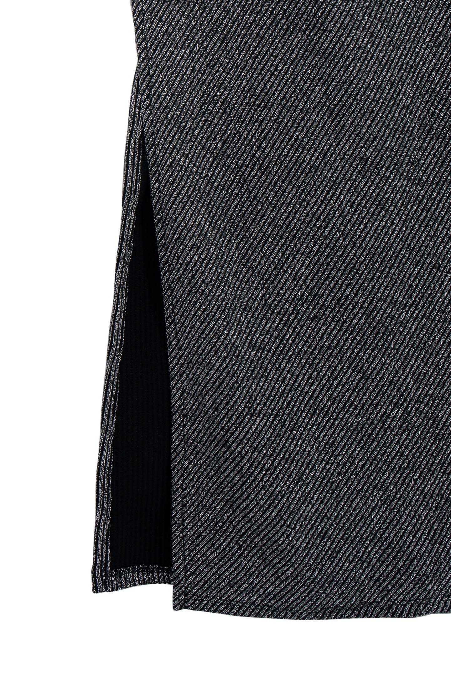 RIBBED LUREX MESH SILVER MAXI DRESS 8