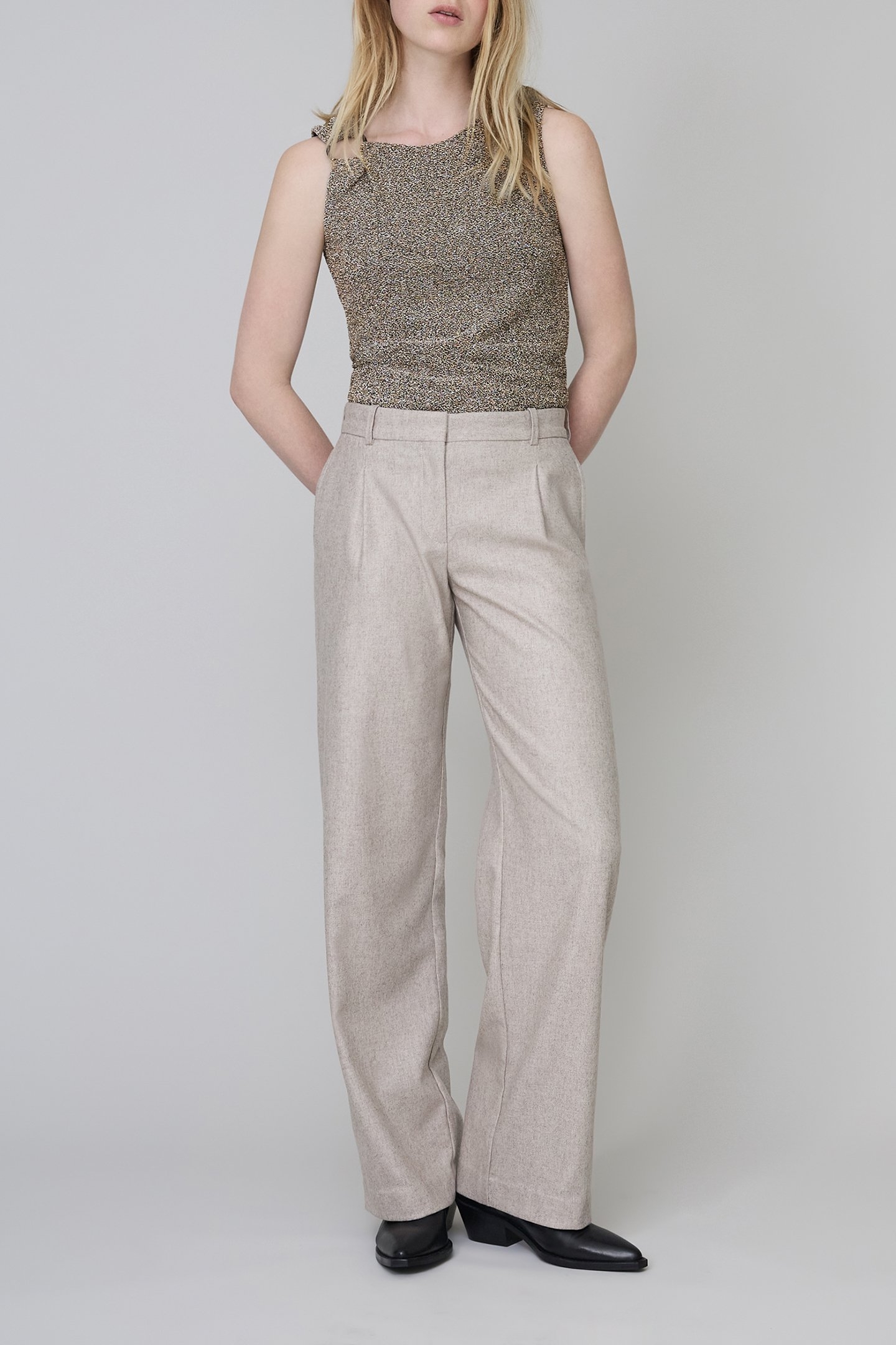 PURE EDITION-ASYMMETRICAL LUREX MESH  TOP 3