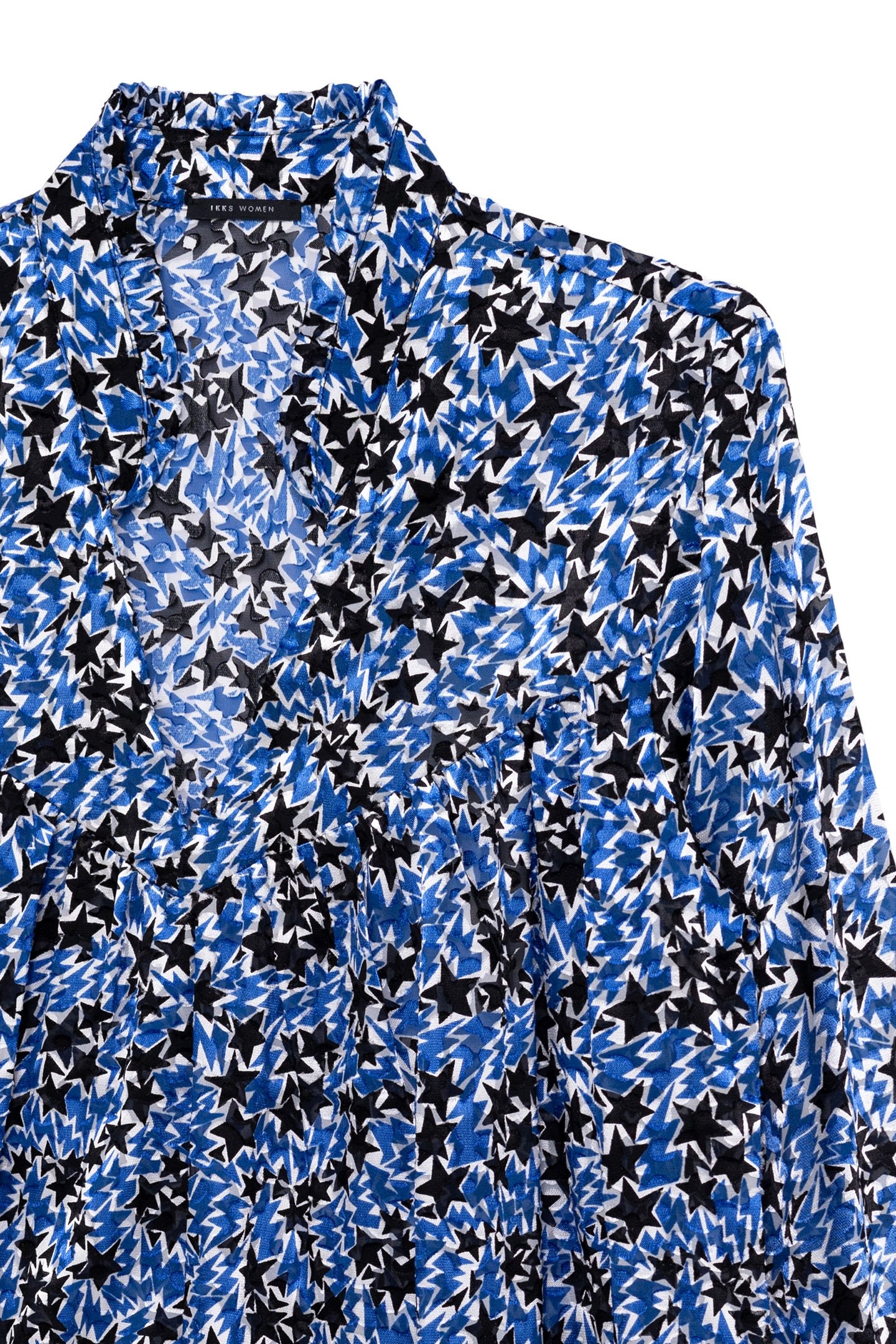 ELECTRIC BLUE STAR AND LIGHTNING PRINT BLOUSE 5