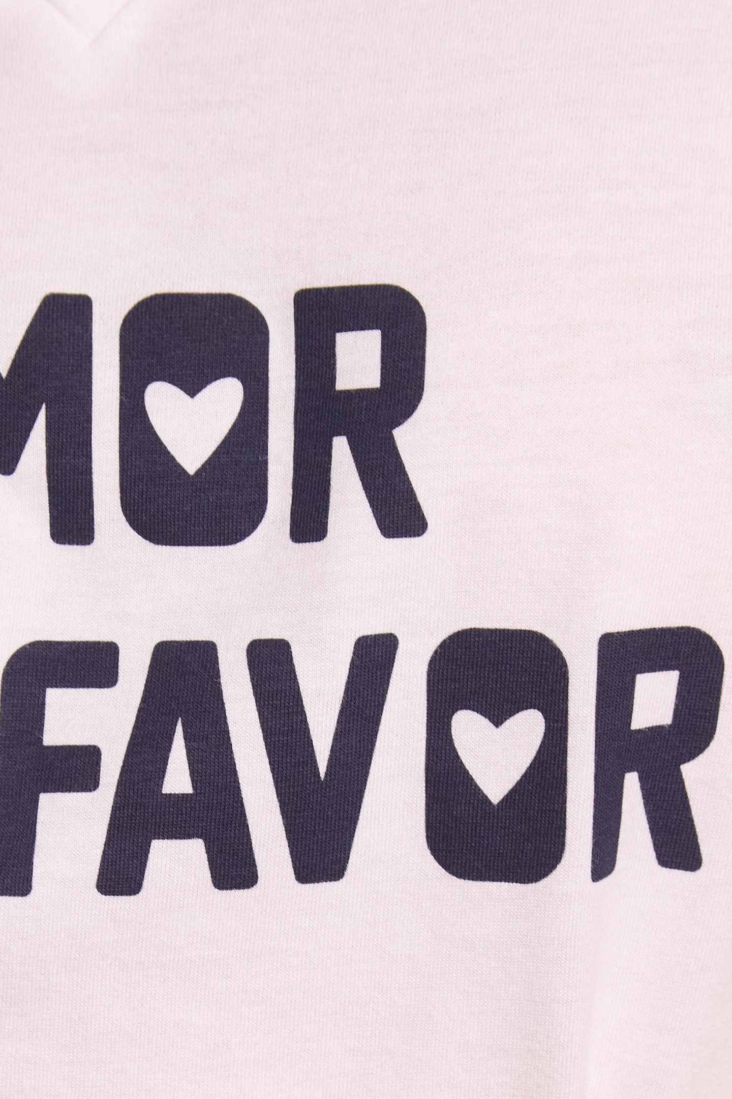 WHITE V-NECK T-SHIRT WITH MESSAGE 7