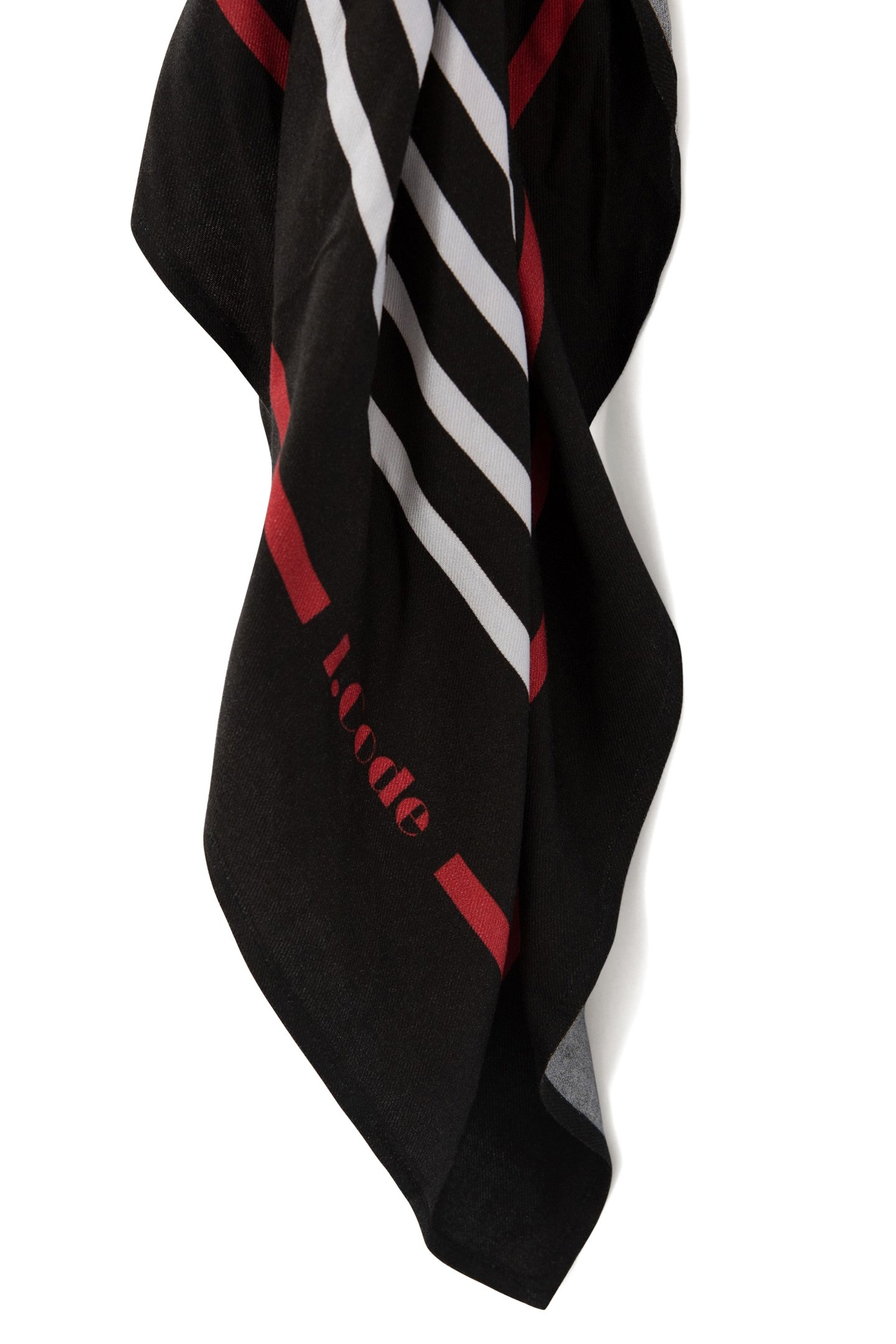 BLACK SQUARE SCARF WITH MESSAGE 4