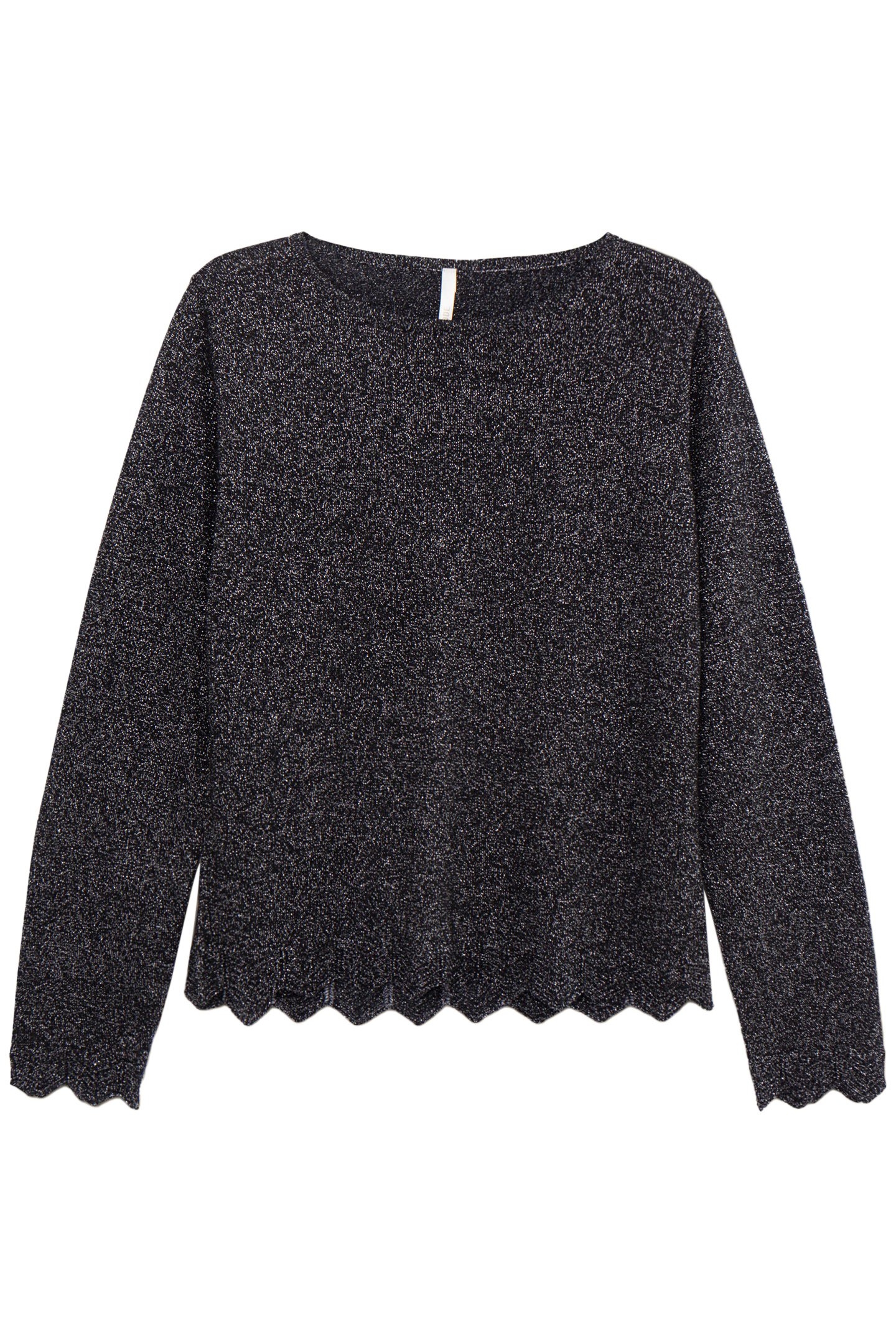 BLACK SEQUINED KNIT SWEATER 4