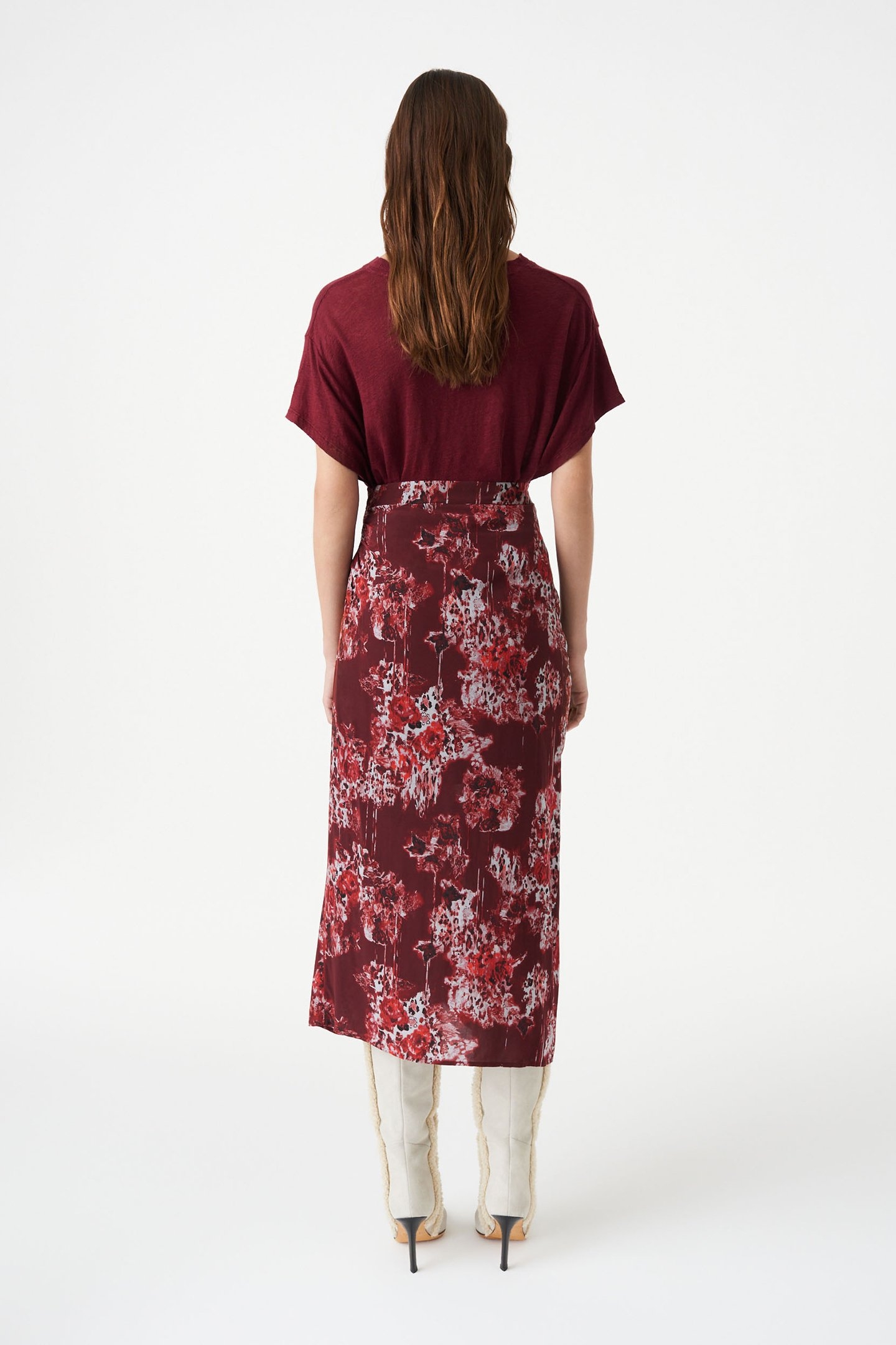 ALISE SKIRT MULTICO BURGUNDY 2