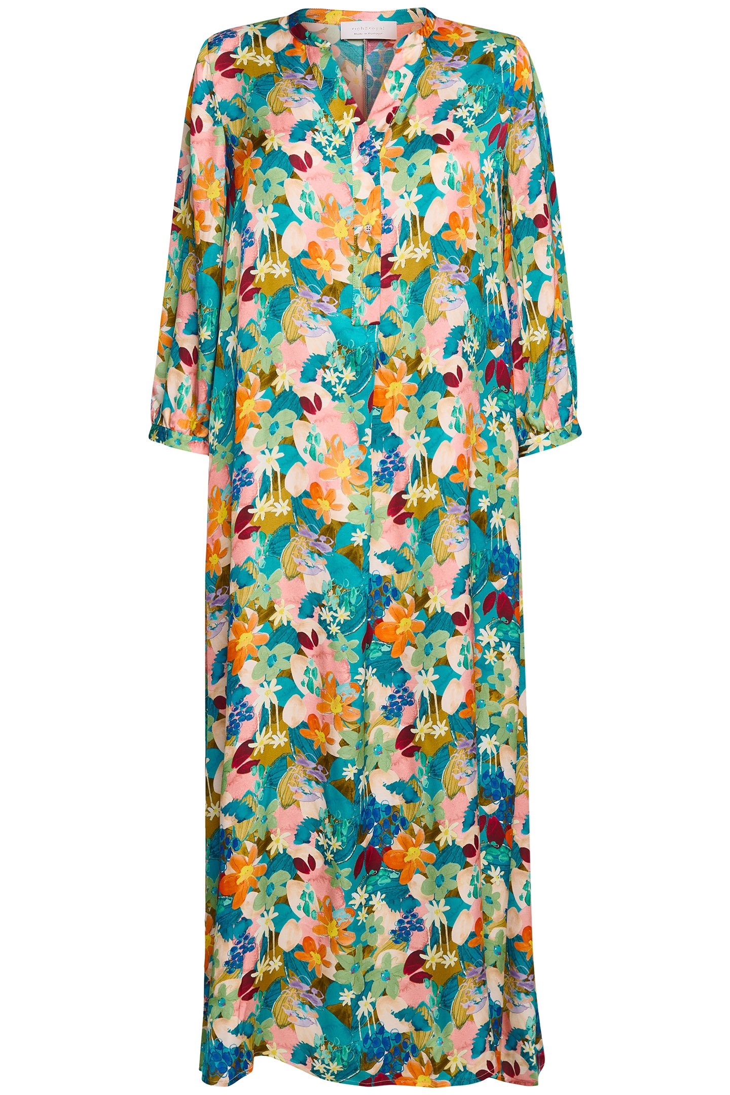 PRINTED V-NECK DRESS WITH FLOWER PRINT RECYCLED ORIGINAL 4