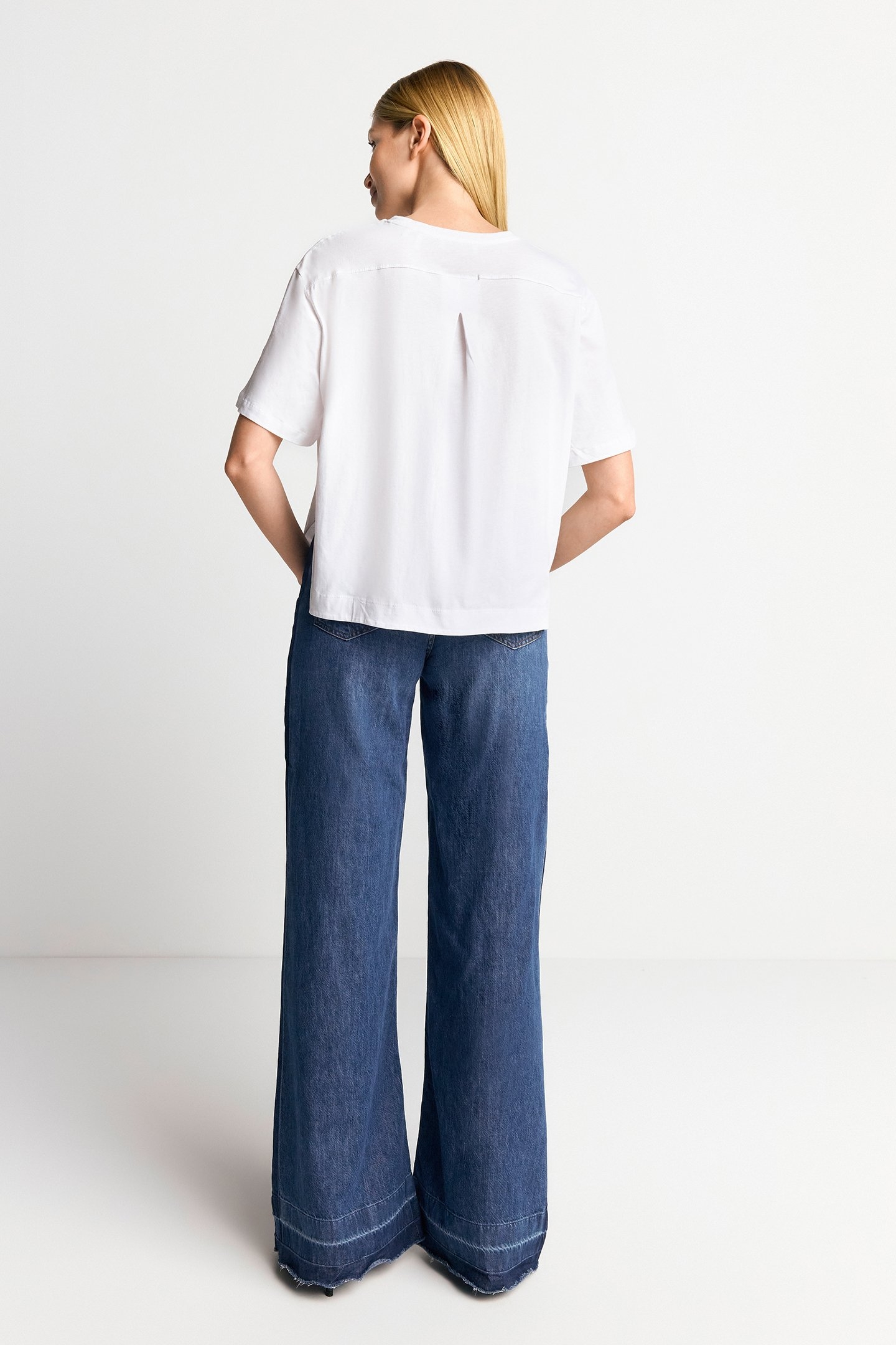 BOXY T-SHIRT "BLUE JEANS, WHITE SHIRT" ORGANIC MIDNIGHT BLUE 3