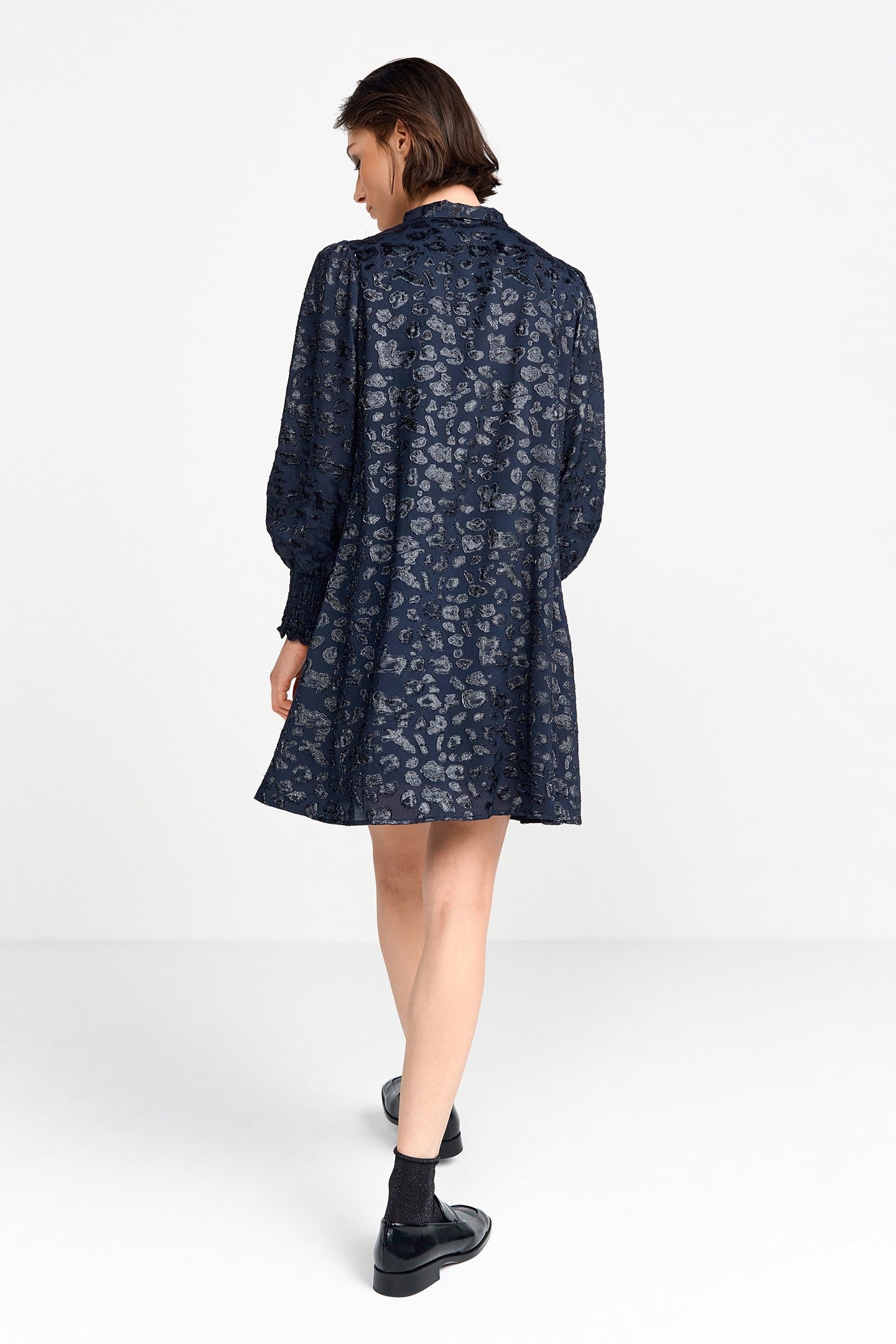 MINI DRESS WITH BOW MIDNIGHT BLUE 3