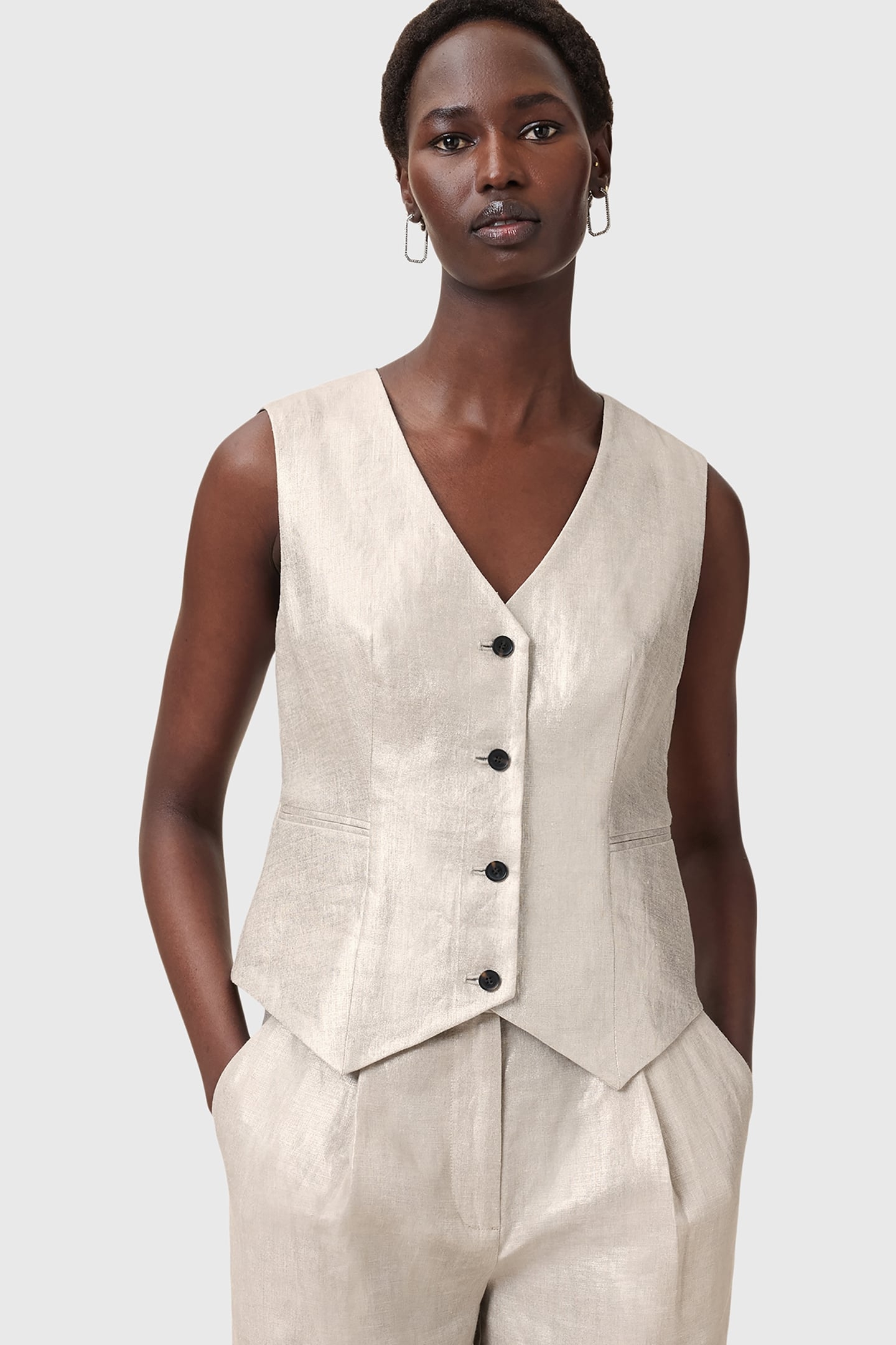 AVERIE WAISTCOAT SILVER GREY 1