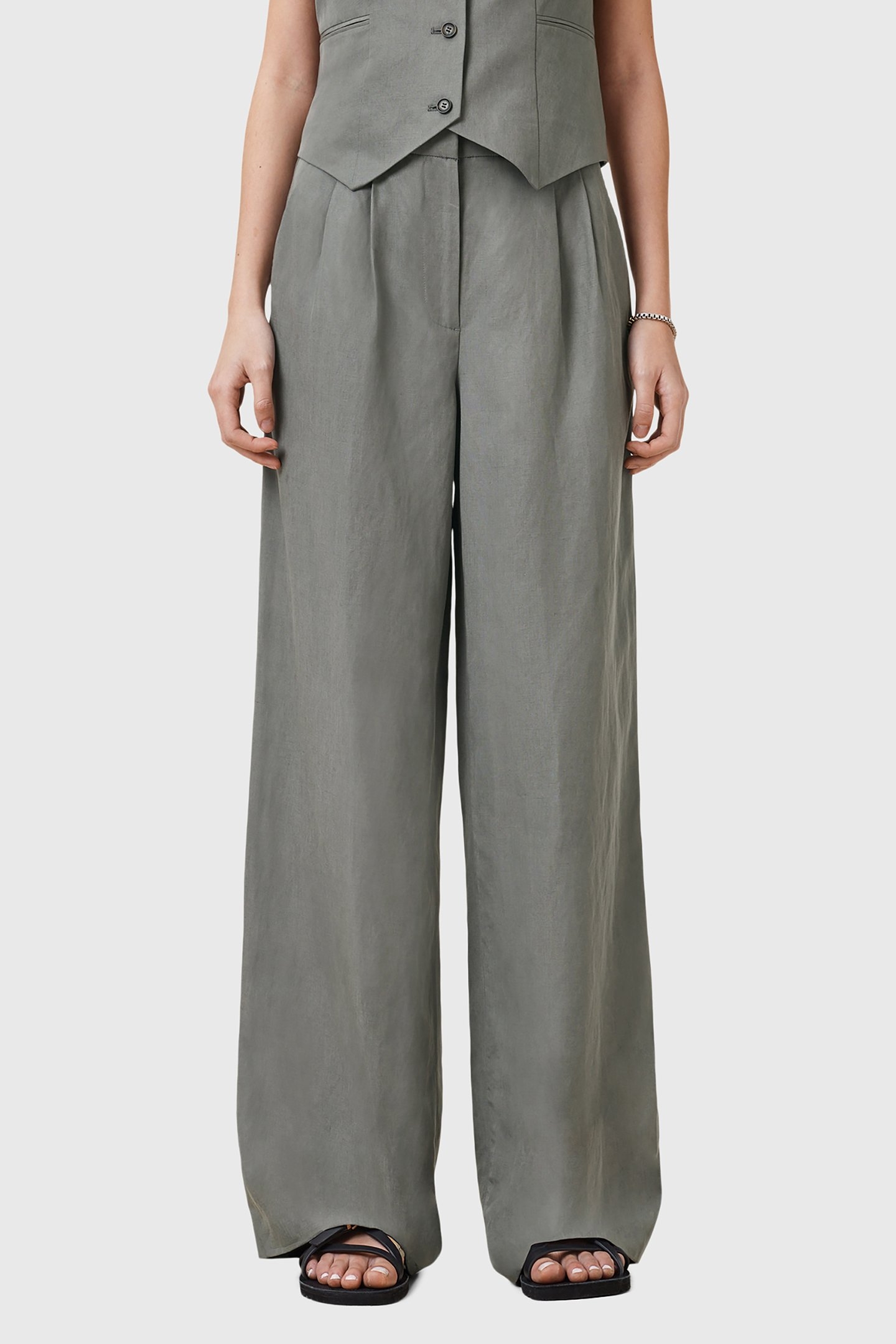 AVERIE LIN TROUSER GREY 1