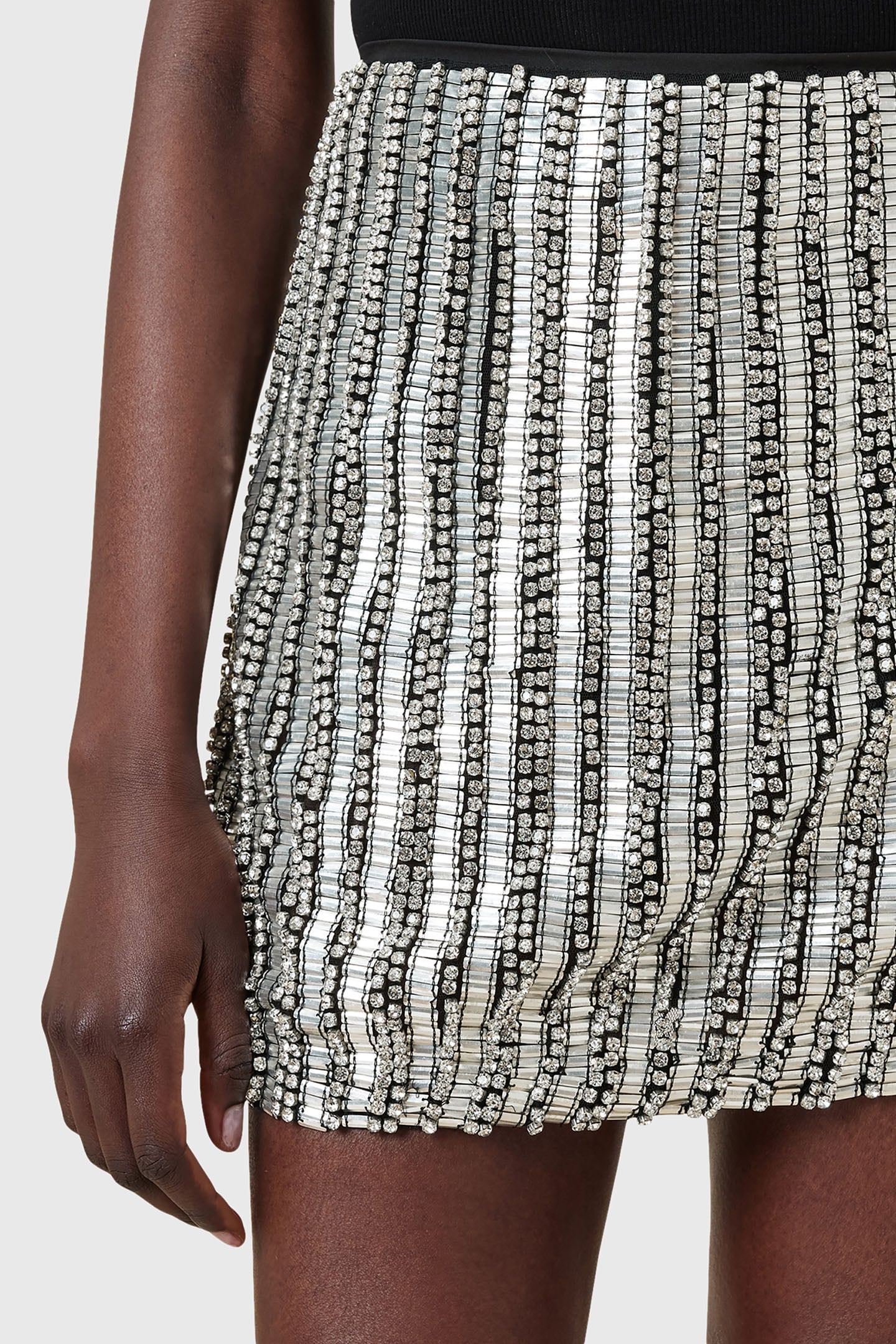 JAMILIA EMB SKIRT SILVER 8