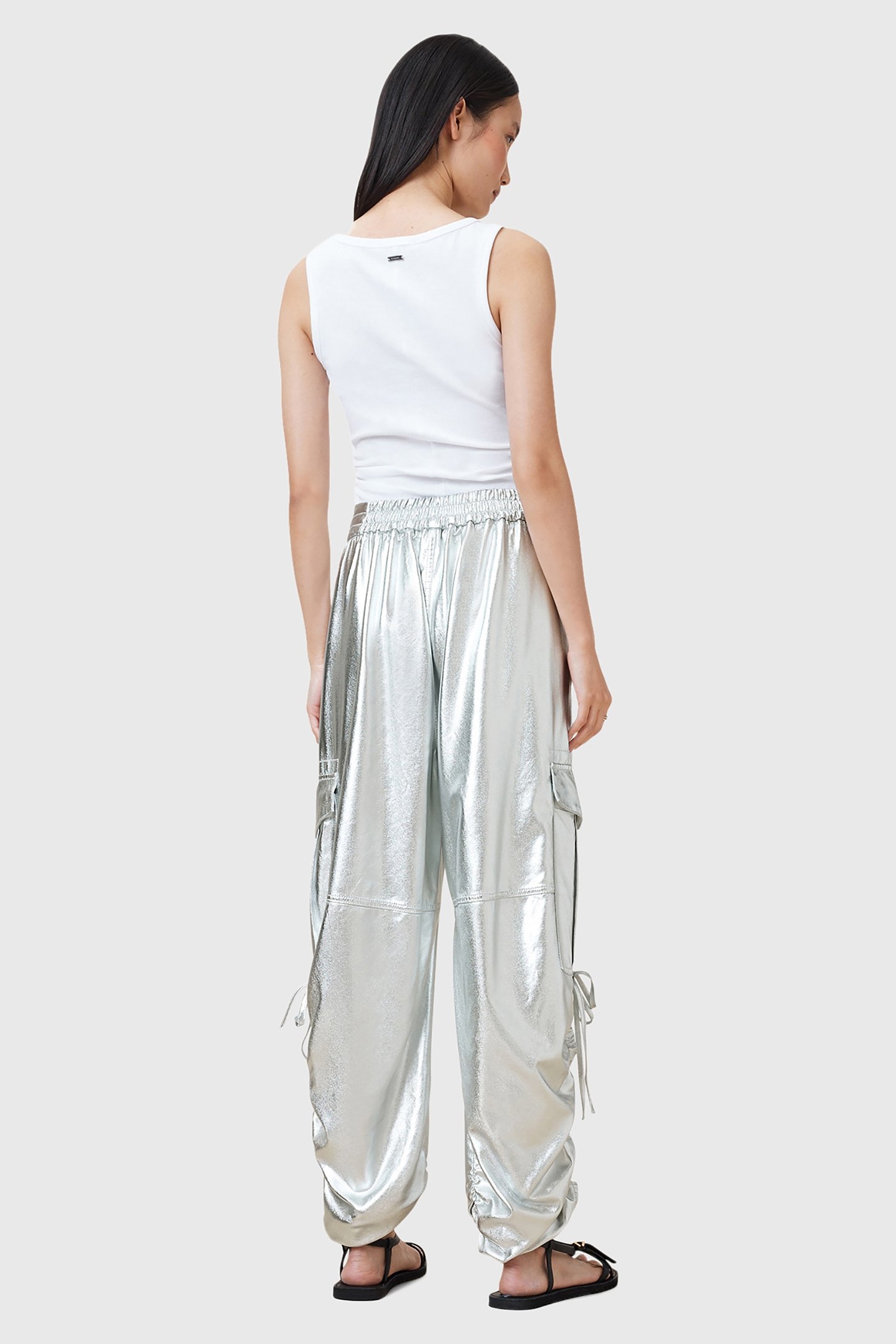 KAYE TROUSER METALLIC SILVER 4