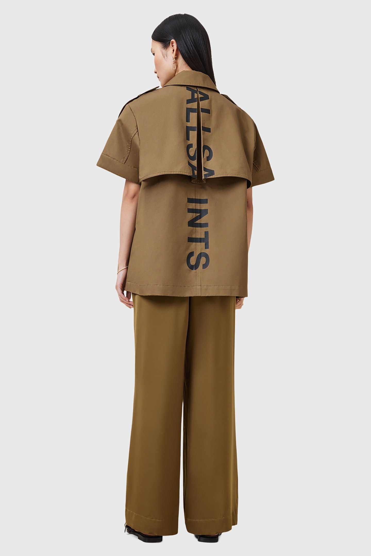 ALBA SATIN TROUSER MOSS GREEN 3