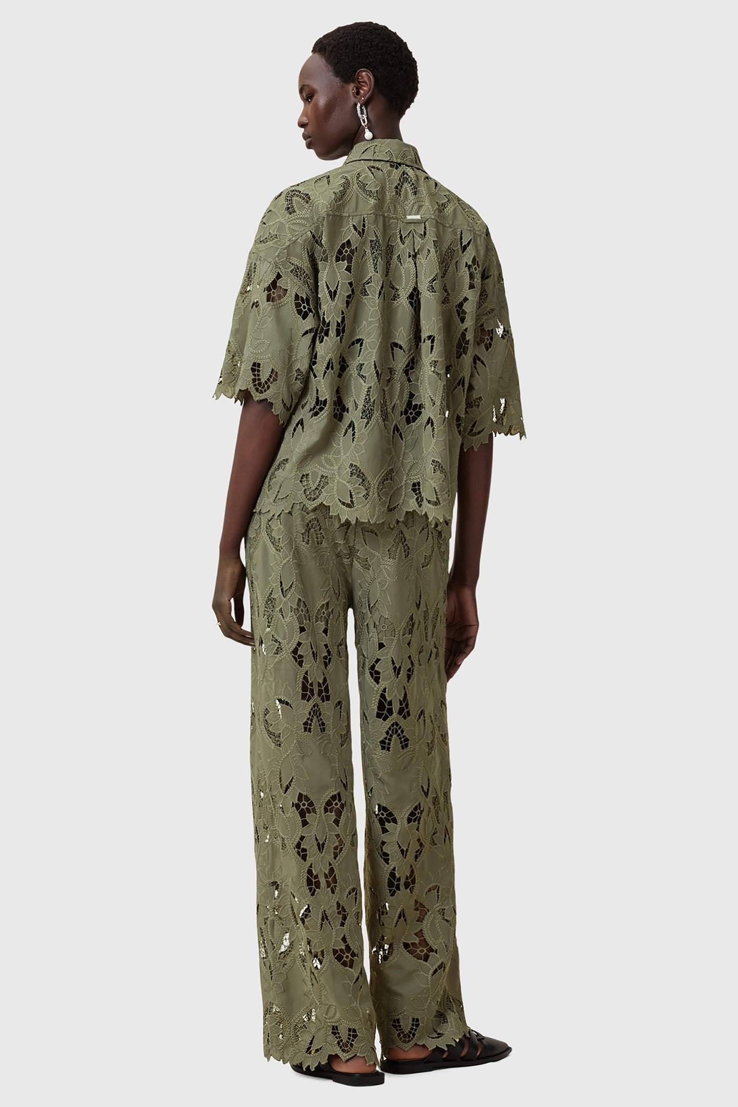 CHARLI EMB TROUSER MERMAID GREEN 4