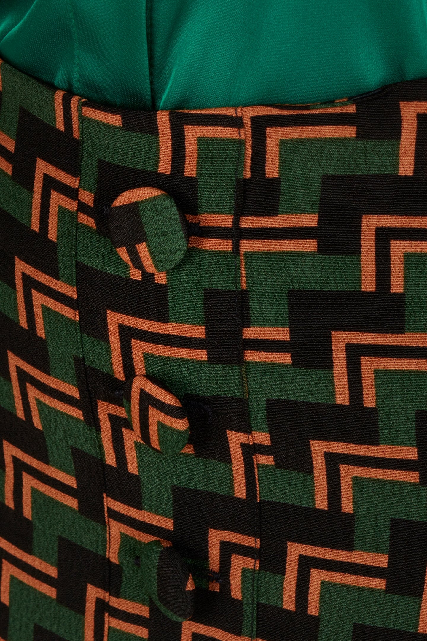 PLEATED VISCOSE SKIRT GREEN 5