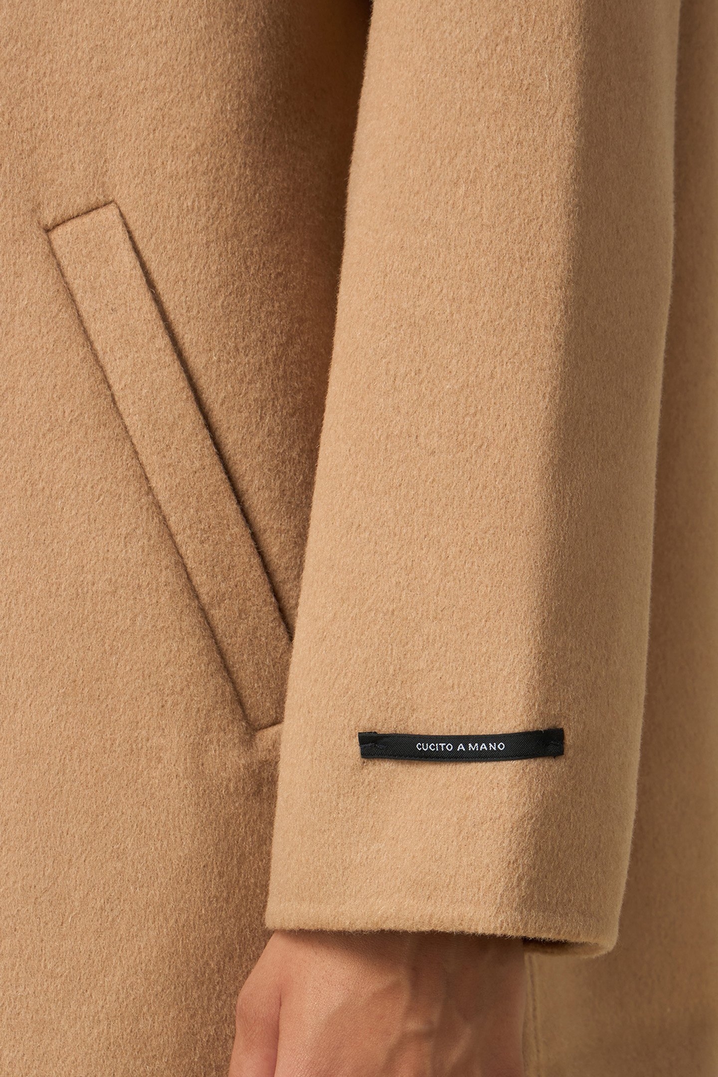 WOOL BLEND DOUBLE-BREASTED COAT BEIGE 4