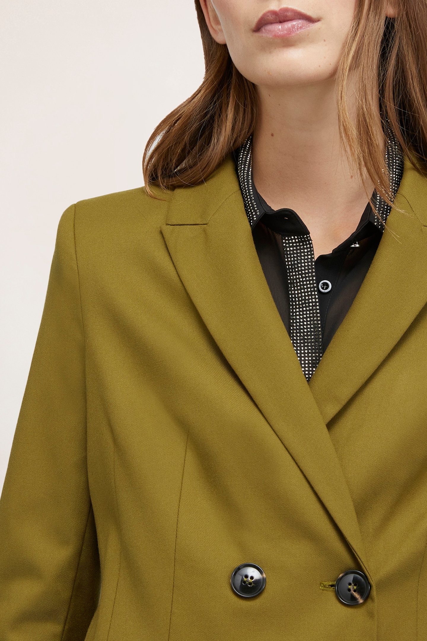 POLYVISCOSE DOUBLE-BREASTED JACKET LIGHT GREEN 5