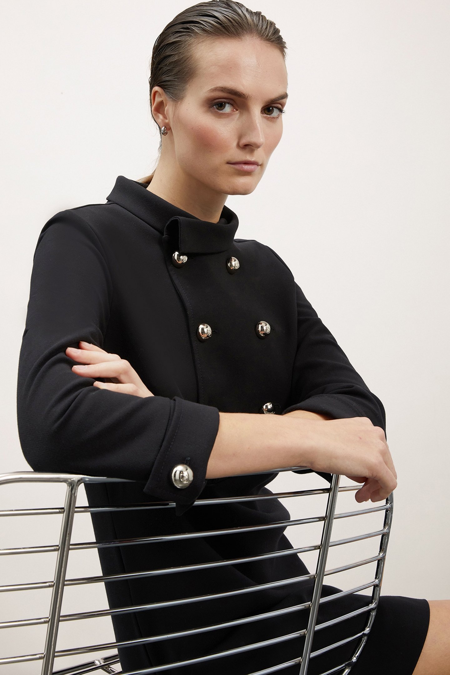 DOUBLE-BREASTED MINIDRESS BLACK 5