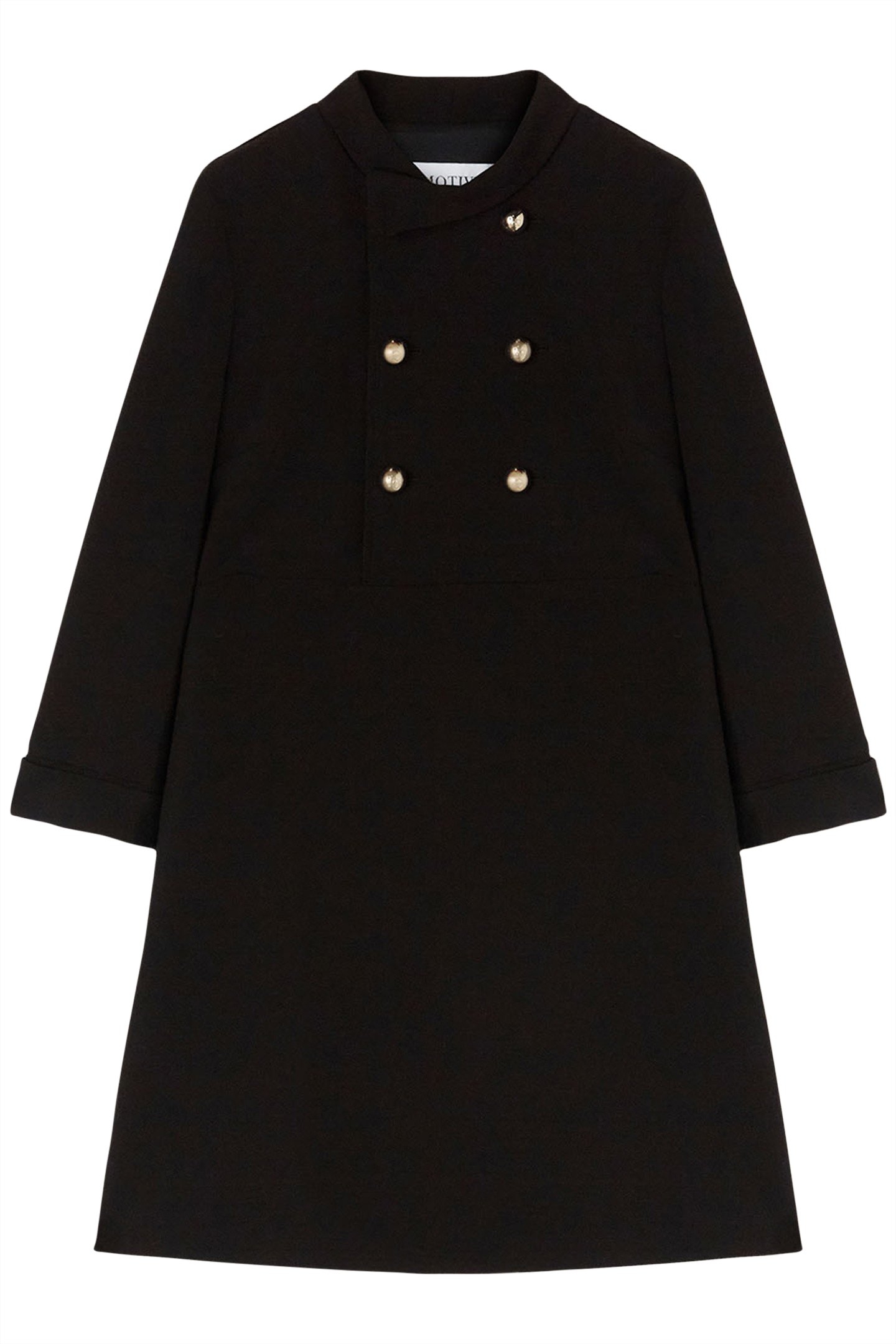 DOUBLE-BREASTED MINIDRESS BLACK 4