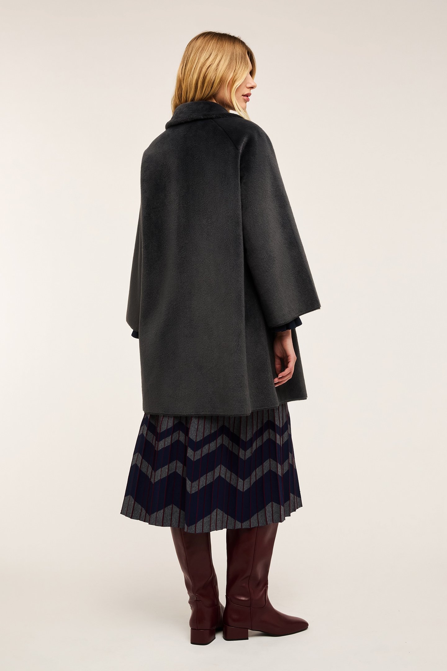 SINGLE-BREASTED TEDDY COAT GREY 2